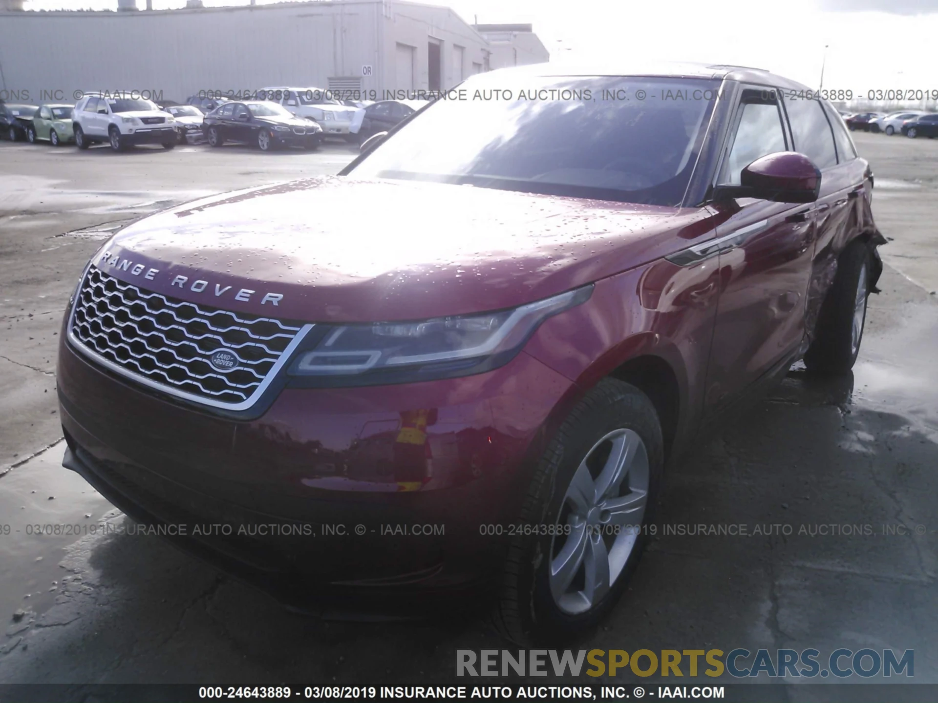 2 Photograph of a damaged car SALYB2EV2KA795829 LAND ROVER RANGE ROVER VELAR 2019