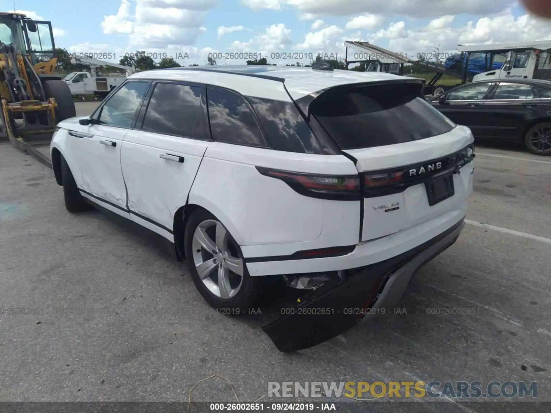 3 Photograph of a damaged car SALYB2EVXKA795691 LAND ROVER RANGE ROVER VELAR 2019