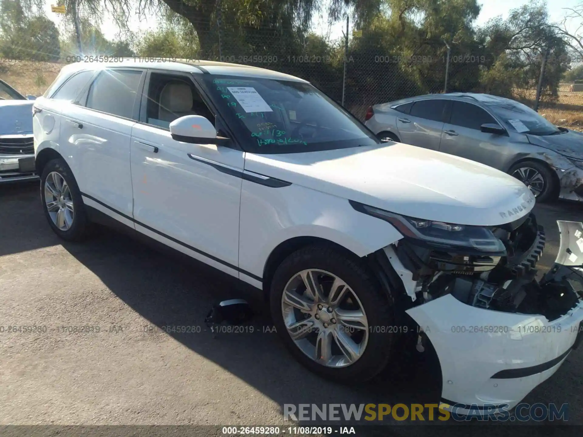 1 Photograph of a damaged car SALYB2EX0KA232165 LAND ROVER RANGE ROVER VELAR 2019