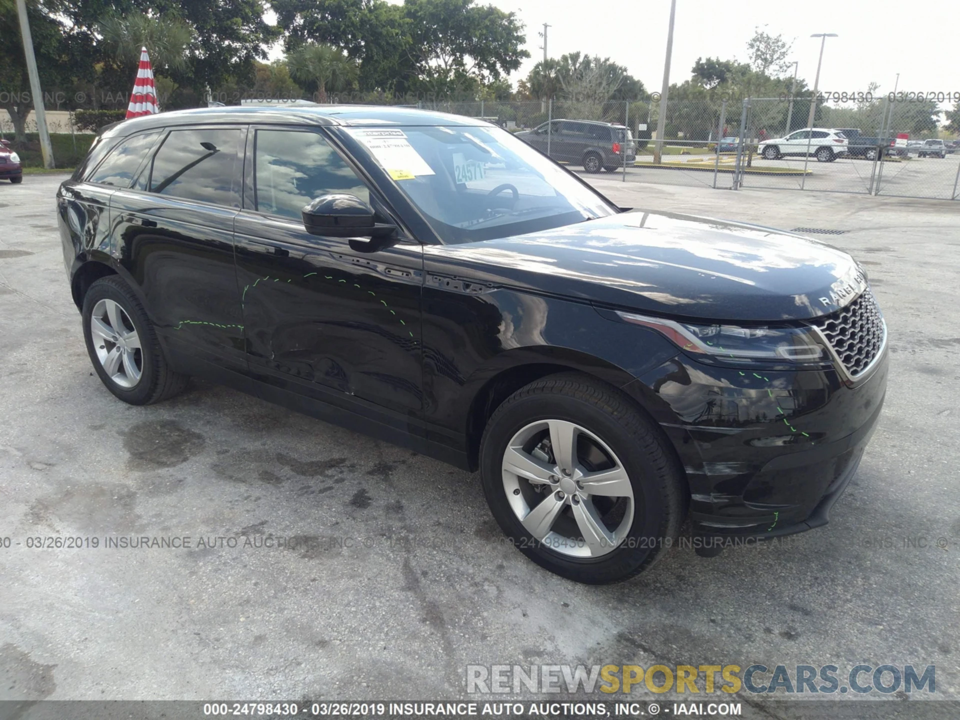 1 Photograph of a damaged car SALYB2EX0KA793496 LAND ROVER RANGE ROVER VELAR 2019