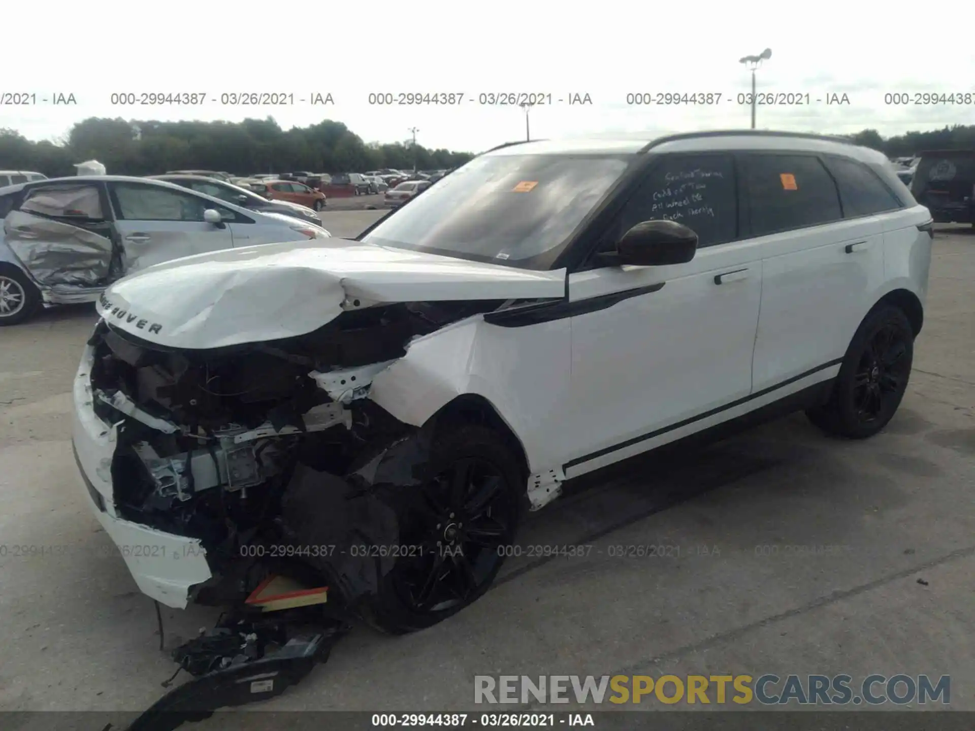 2 Photograph of a damaged car SALYB2EX1KA215133 LAND ROVER RANGE ROVER VELAR 2019