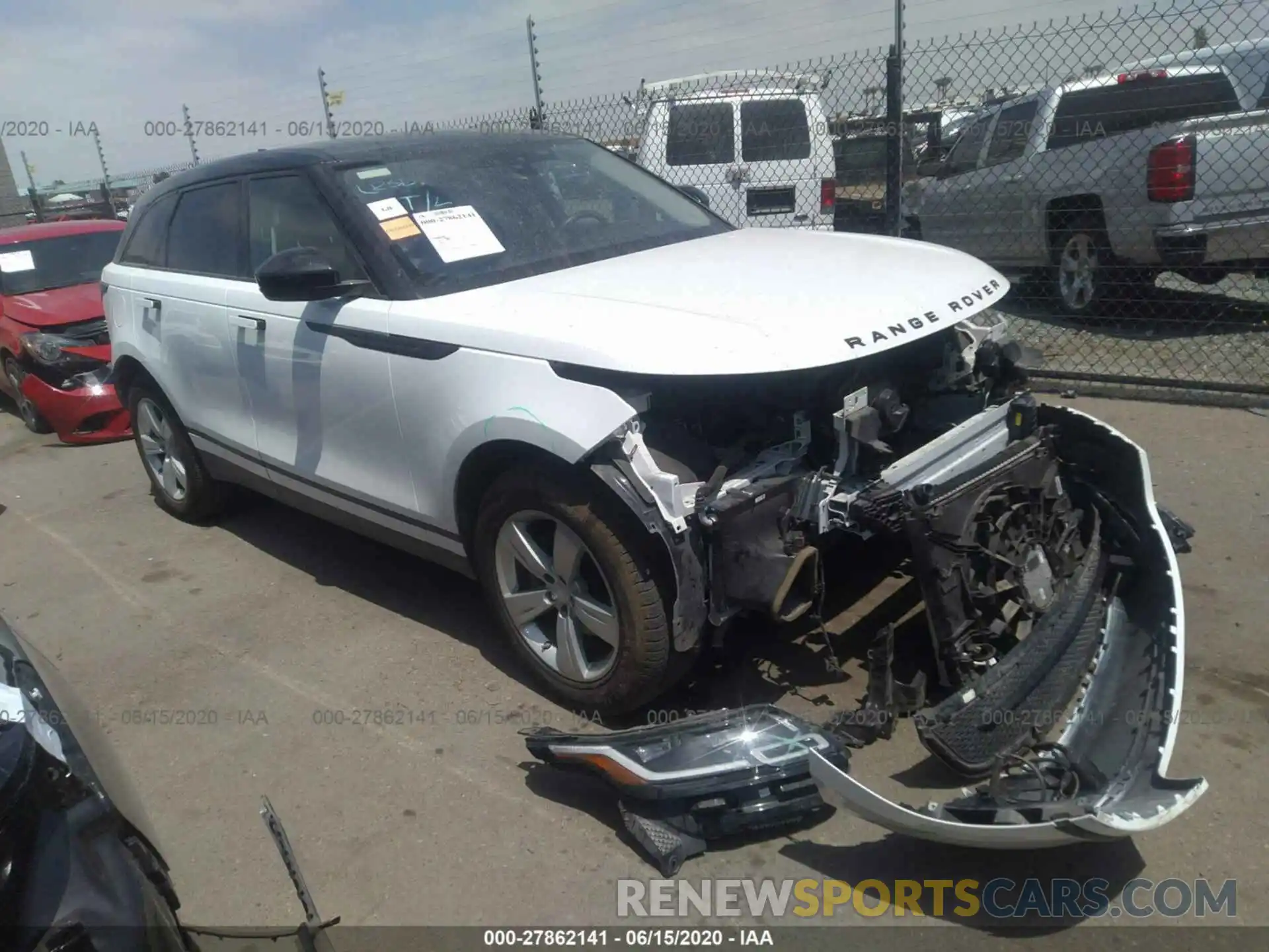 1 Photograph of a damaged car SALYB2EX5KA203700 LAND ROVER RANGE ROVER VELAR 2019