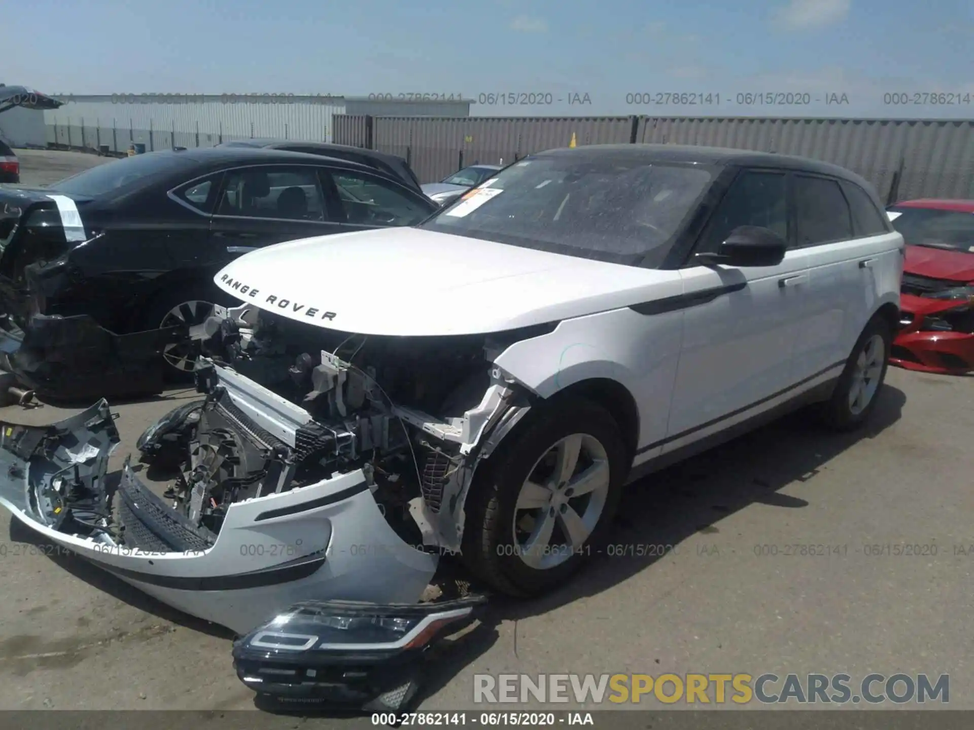 2 Photograph of a damaged car SALYB2EX5KA203700 LAND ROVER RANGE ROVER VELAR 2019