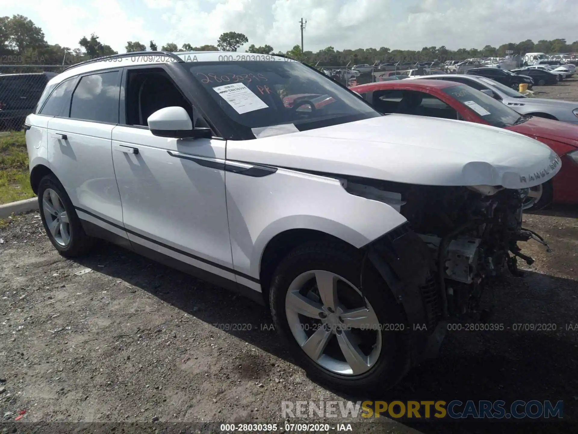 1 Photograph of a damaged car SALYB2EX5KA780324 LAND ROVER RANGE ROVER VELAR 2019