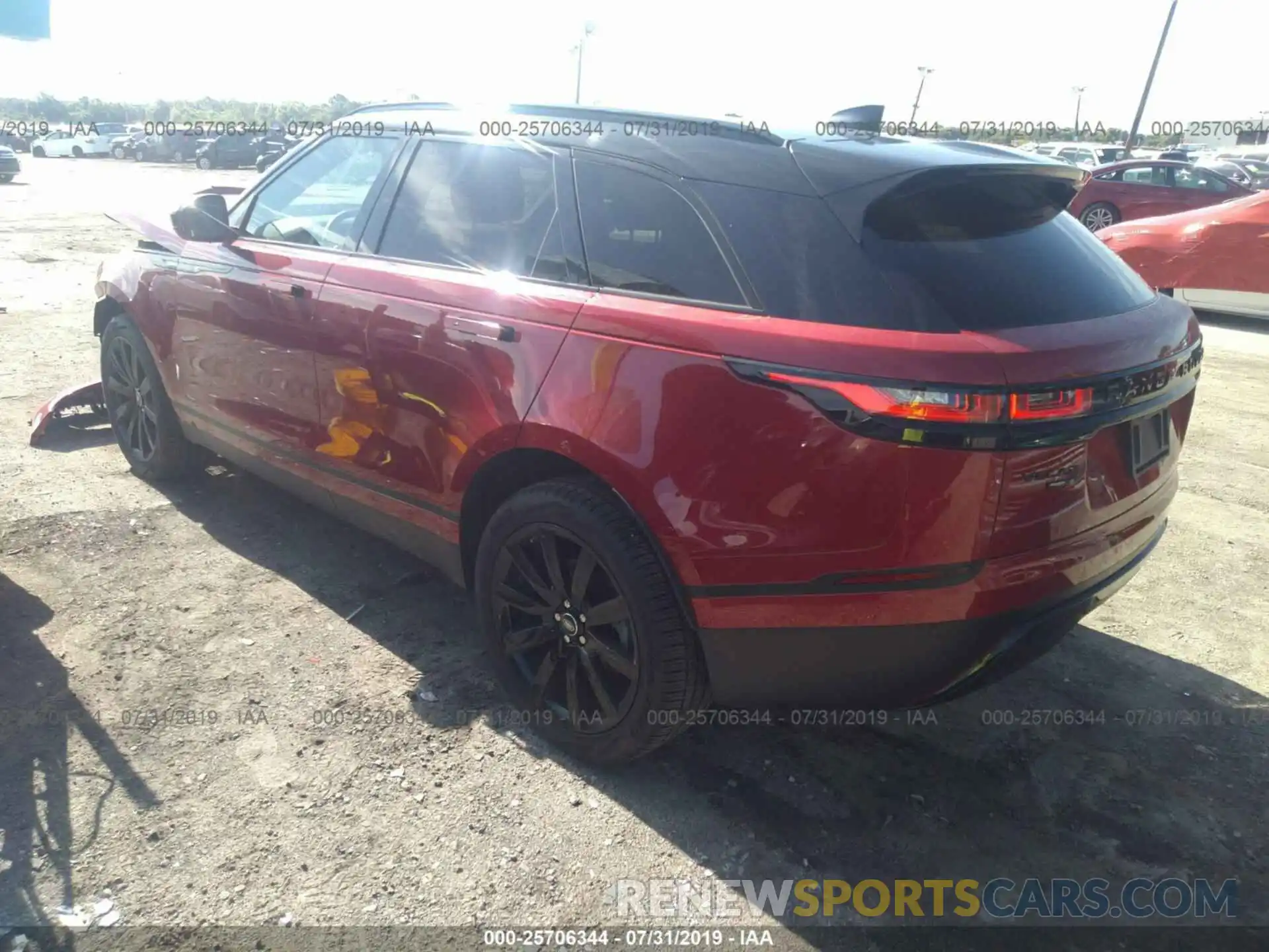 3 Photograph of a damaged car SALYB2EX5KA795227 LAND ROVER RANGE ROVER VELAR 2019