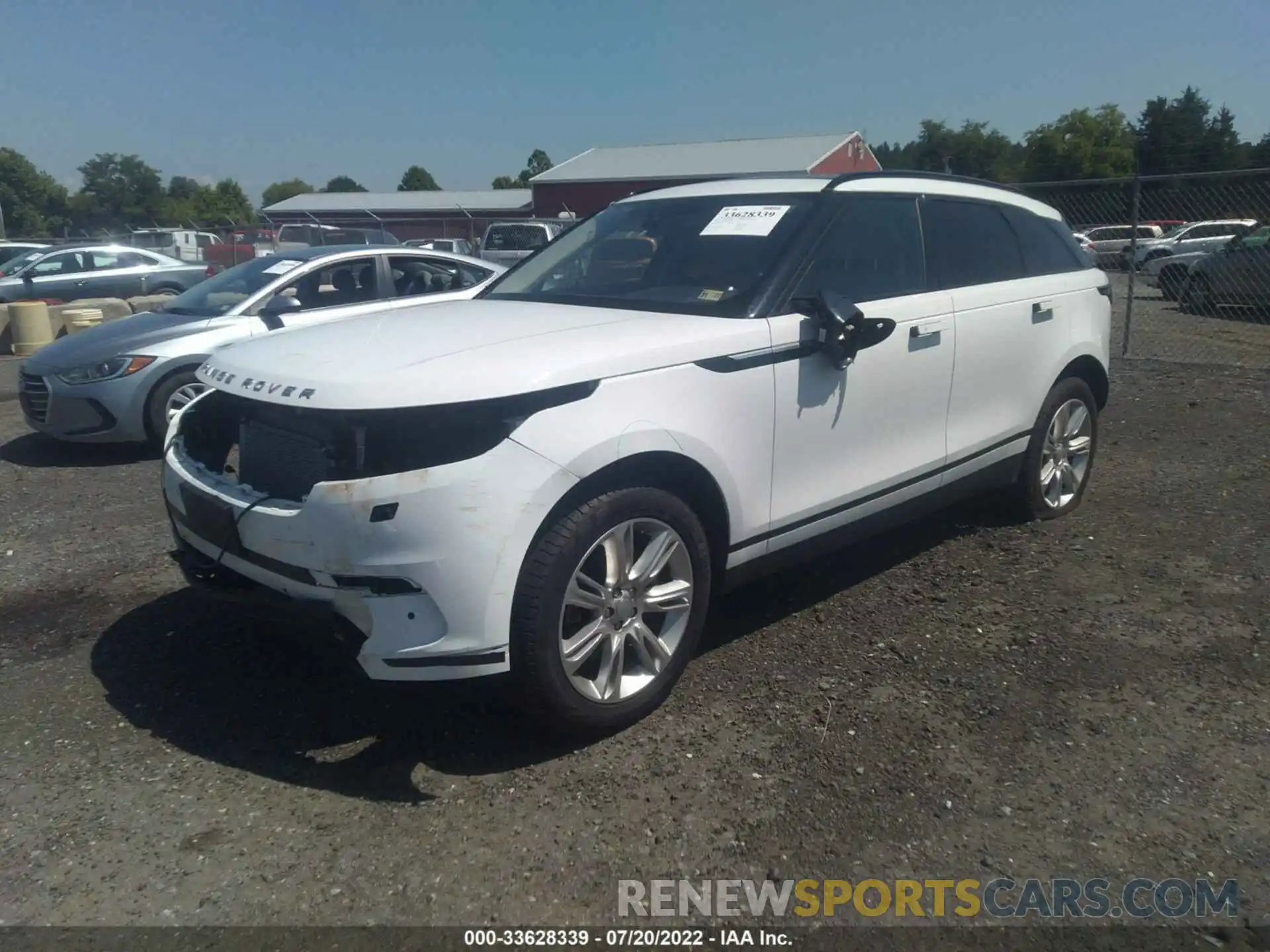 2 Photograph of a damaged car SALYB2EX7KA203617 LAND ROVER RANGE ROVER VELAR 2019