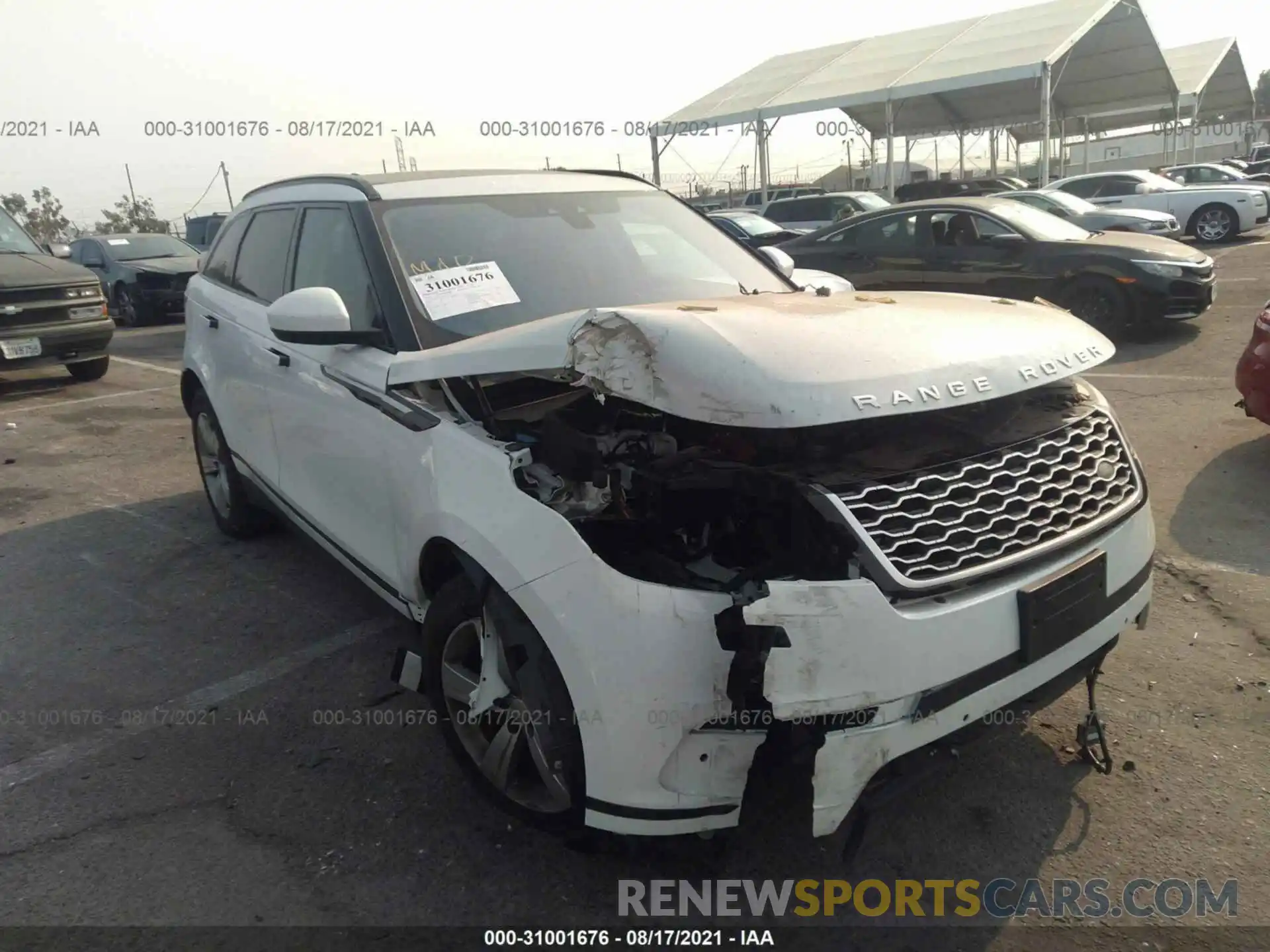 1 Photograph of a damaged car SALYB2EX7KA781572 LAND ROVER RANGE ROVER VELAR 2019