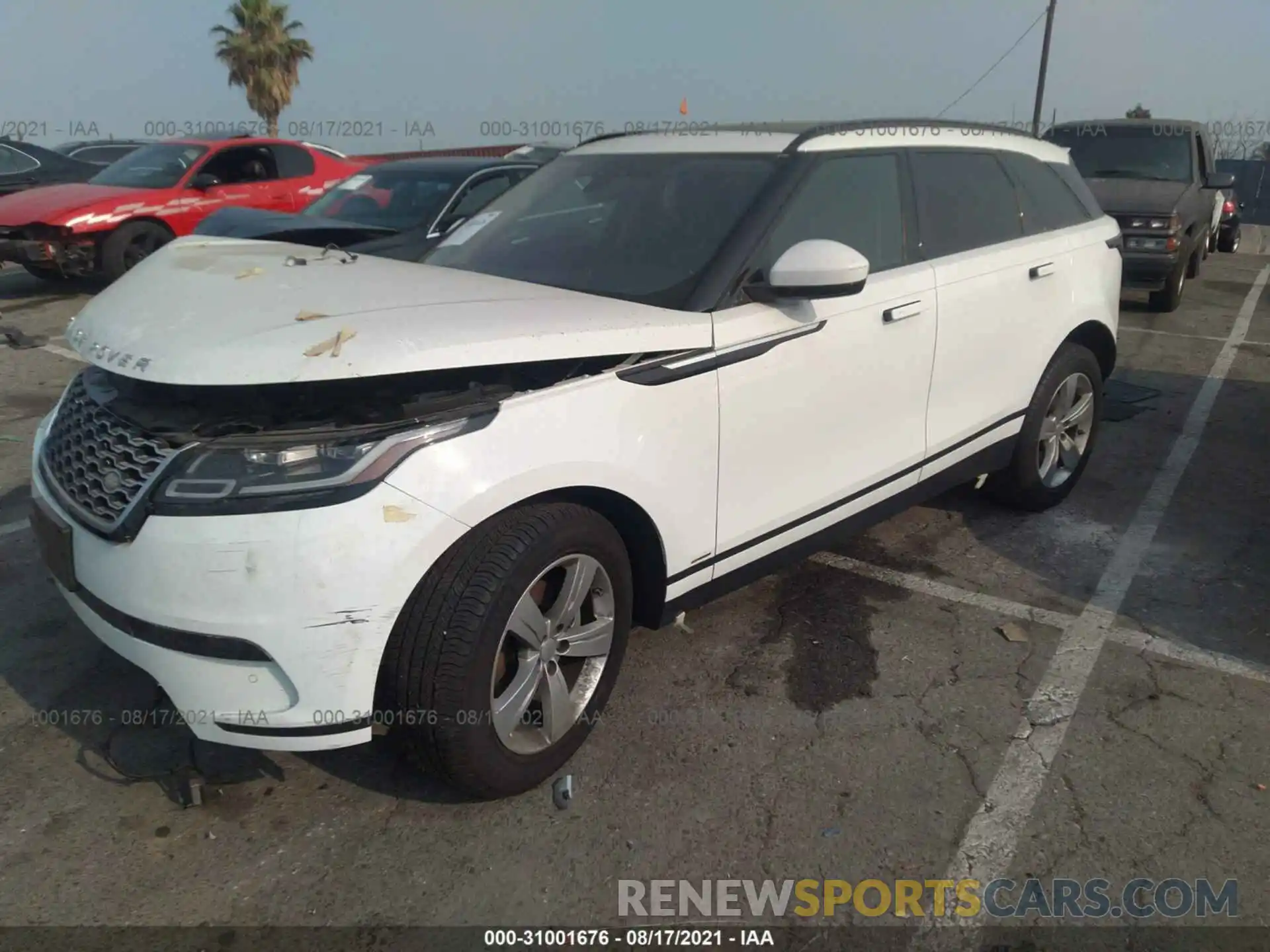 2 Фотография поврежденного автомобиля SALYB2EX7KA781572 LAND ROVER RANGE ROVER VELAR 2019