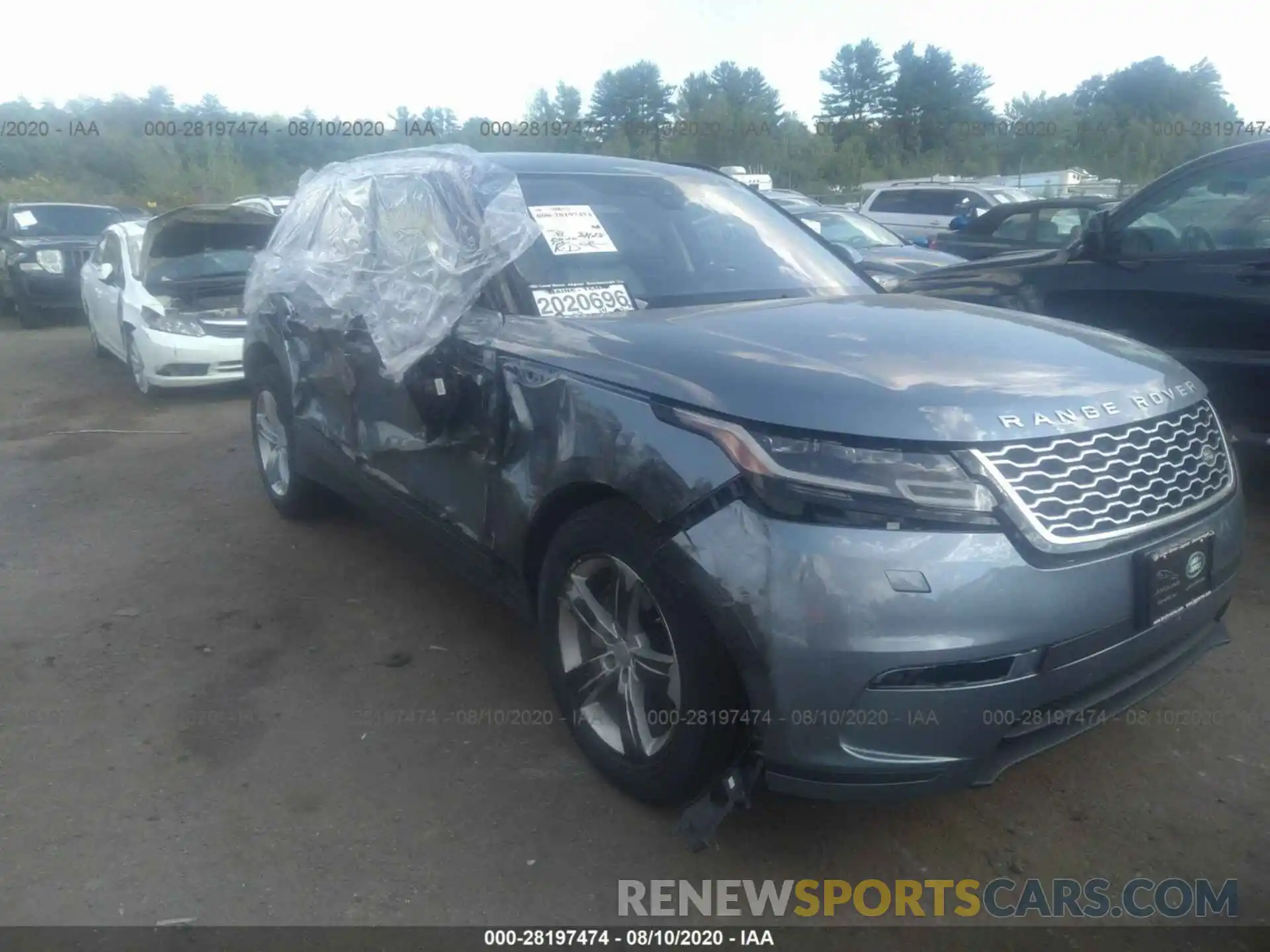 1 Photograph of a damaged car SALYB2EX8KA214657 LAND ROVER RANGE ROVER VELAR 2019