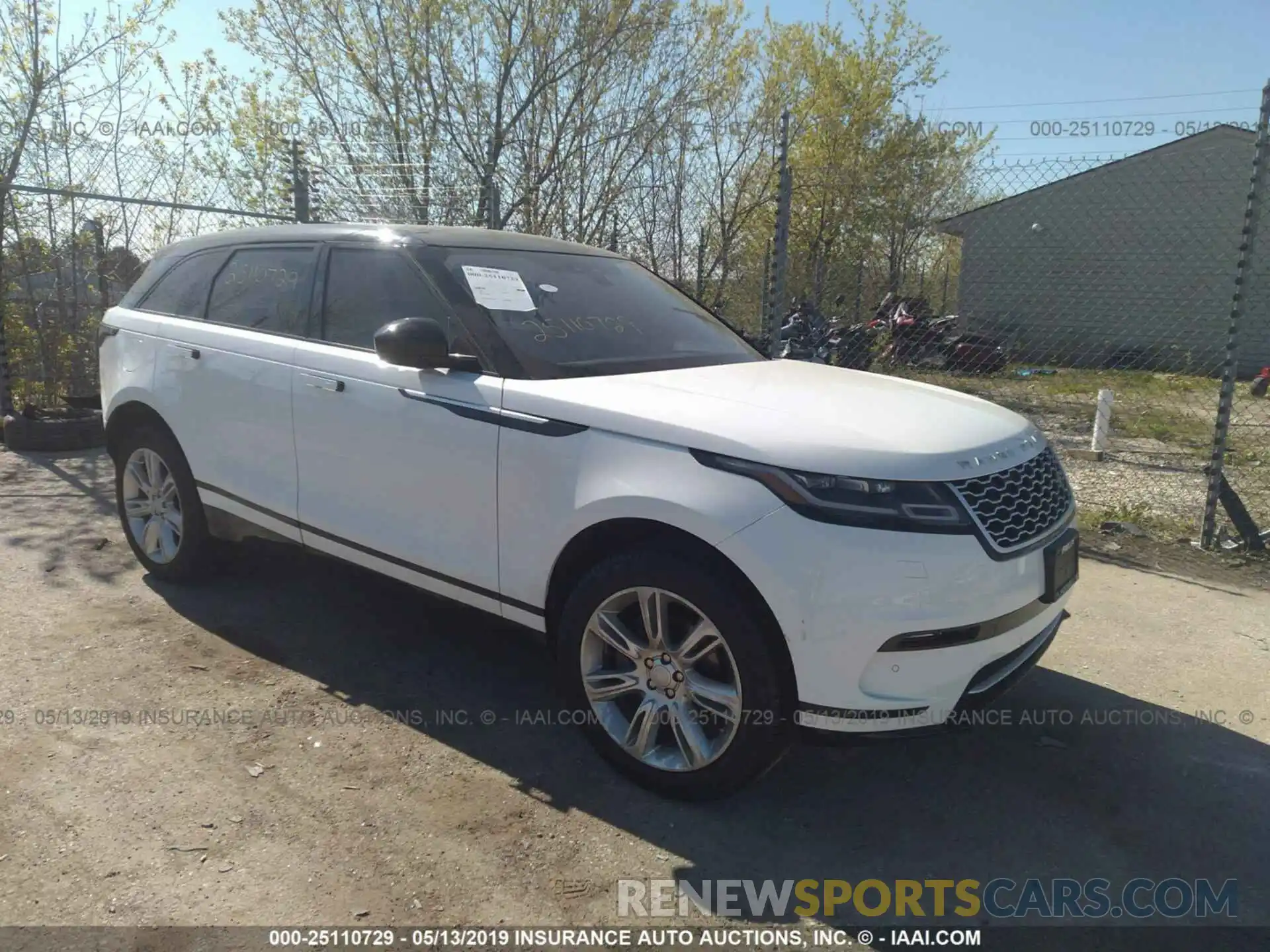 1 Photograph of a damaged car SALYB2EXXKA785406 LAND ROVER RANGE ROVER VELAR 2019