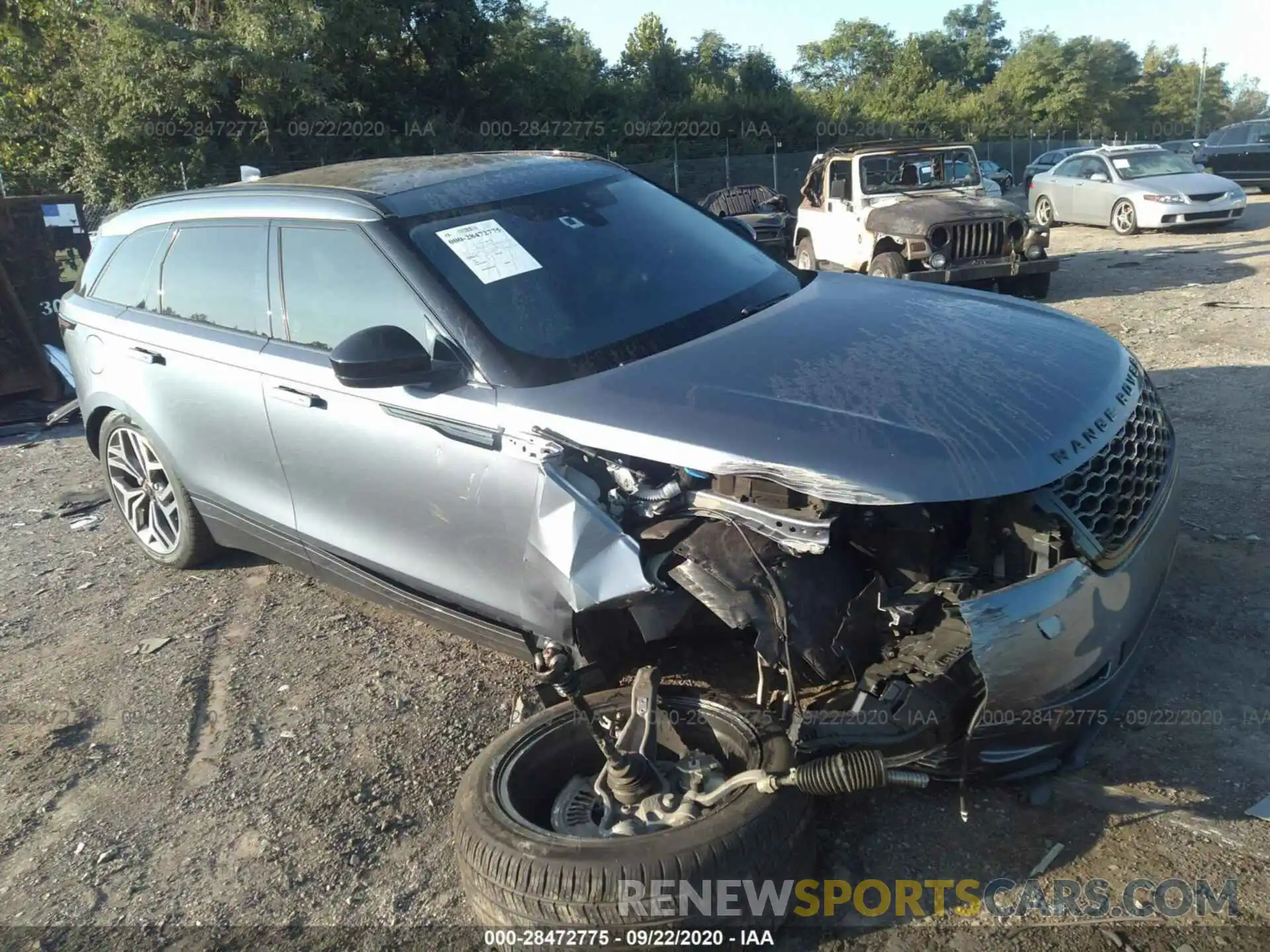 1 Photograph of a damaged car SALYB2FV3KA220654 LAND ROVER RANGE ROVER VELAR 2019