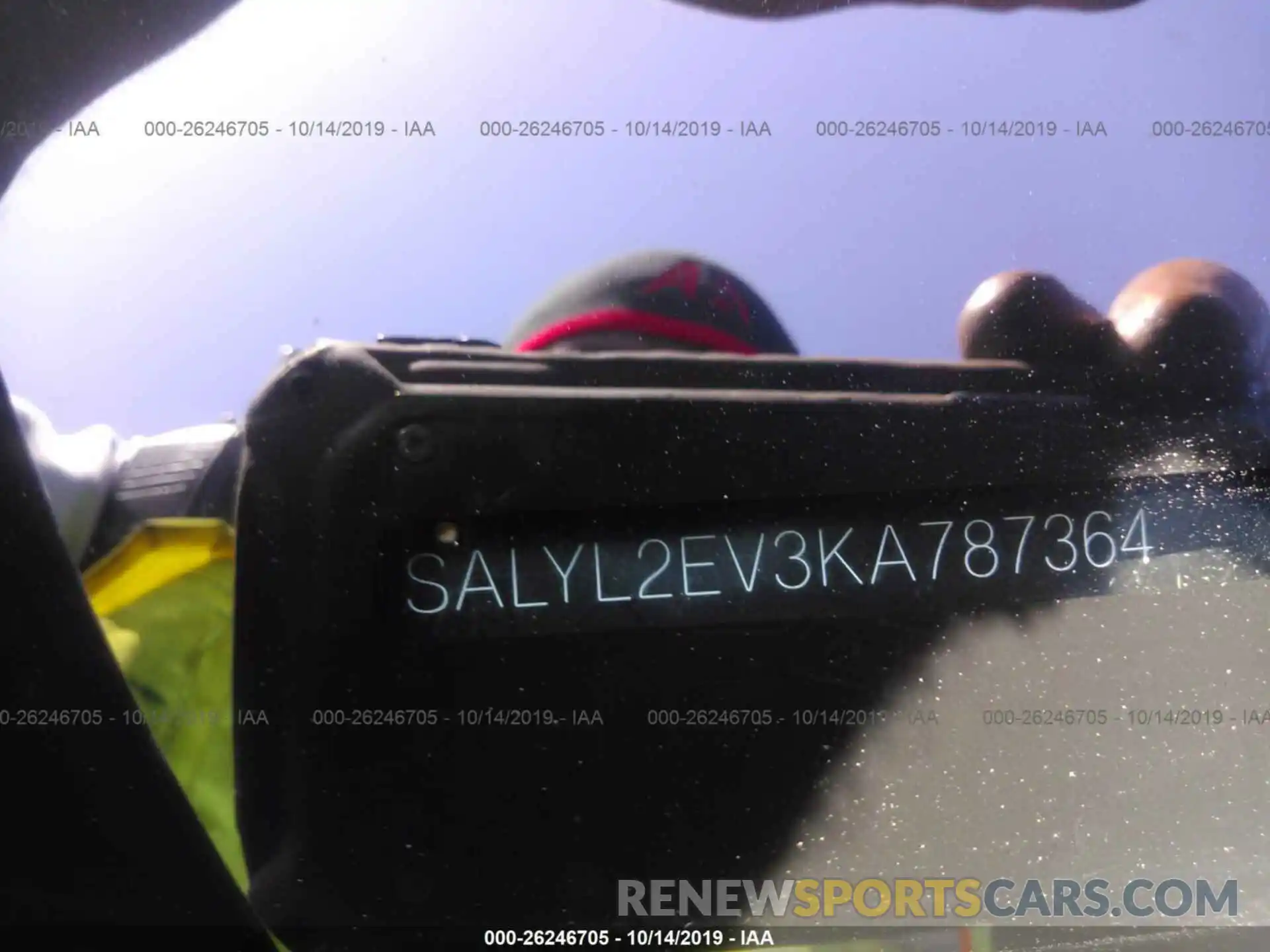 9 Photograph of a damaged car SALYL2EV3KA787364 LAND ROVER RANGE ROVER VELAR 2019