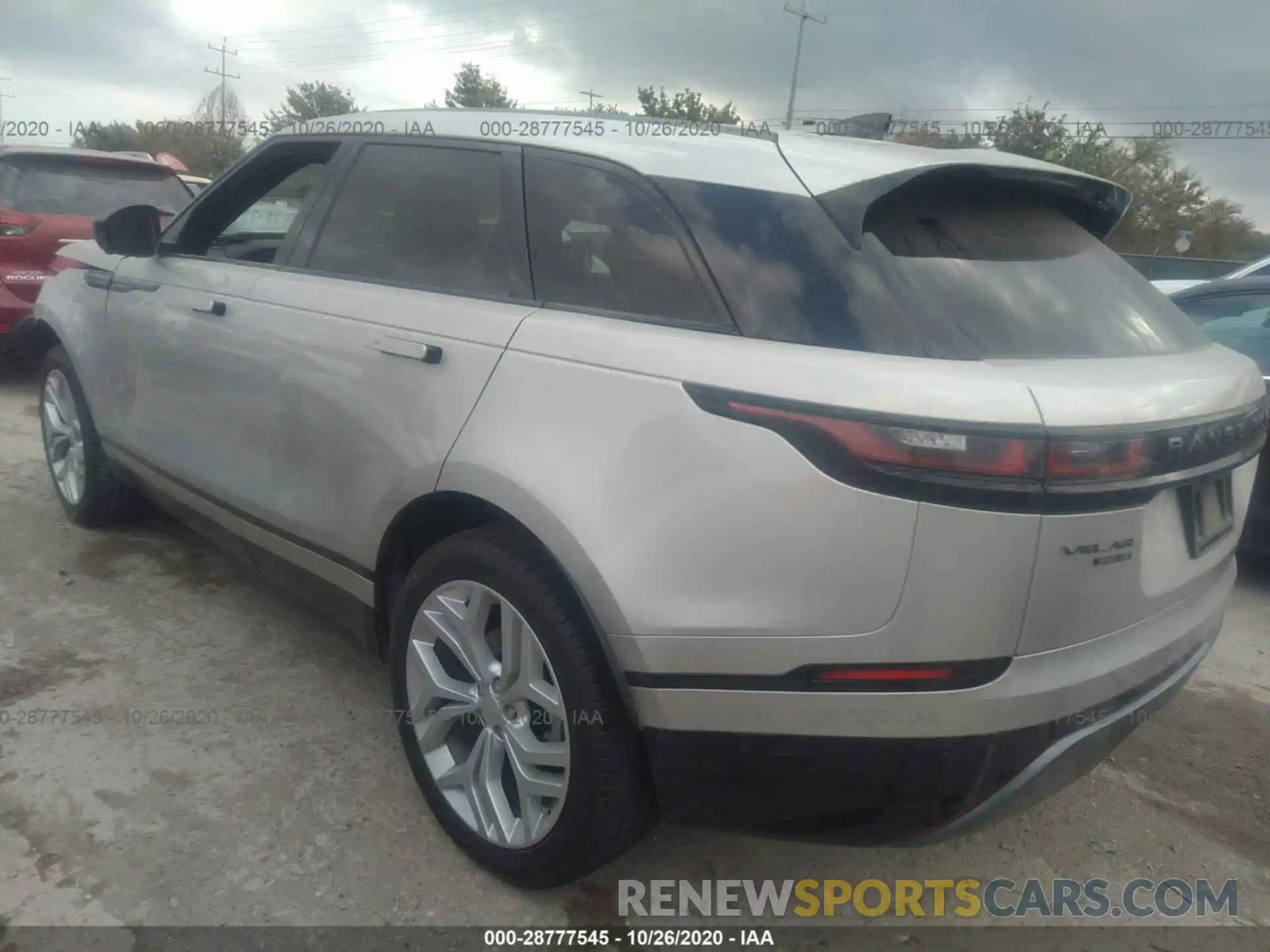 3 Photograph of a damaged car SALYL2EX1KA206042 LAND ROVER RANGE ROVER VELAR 2019