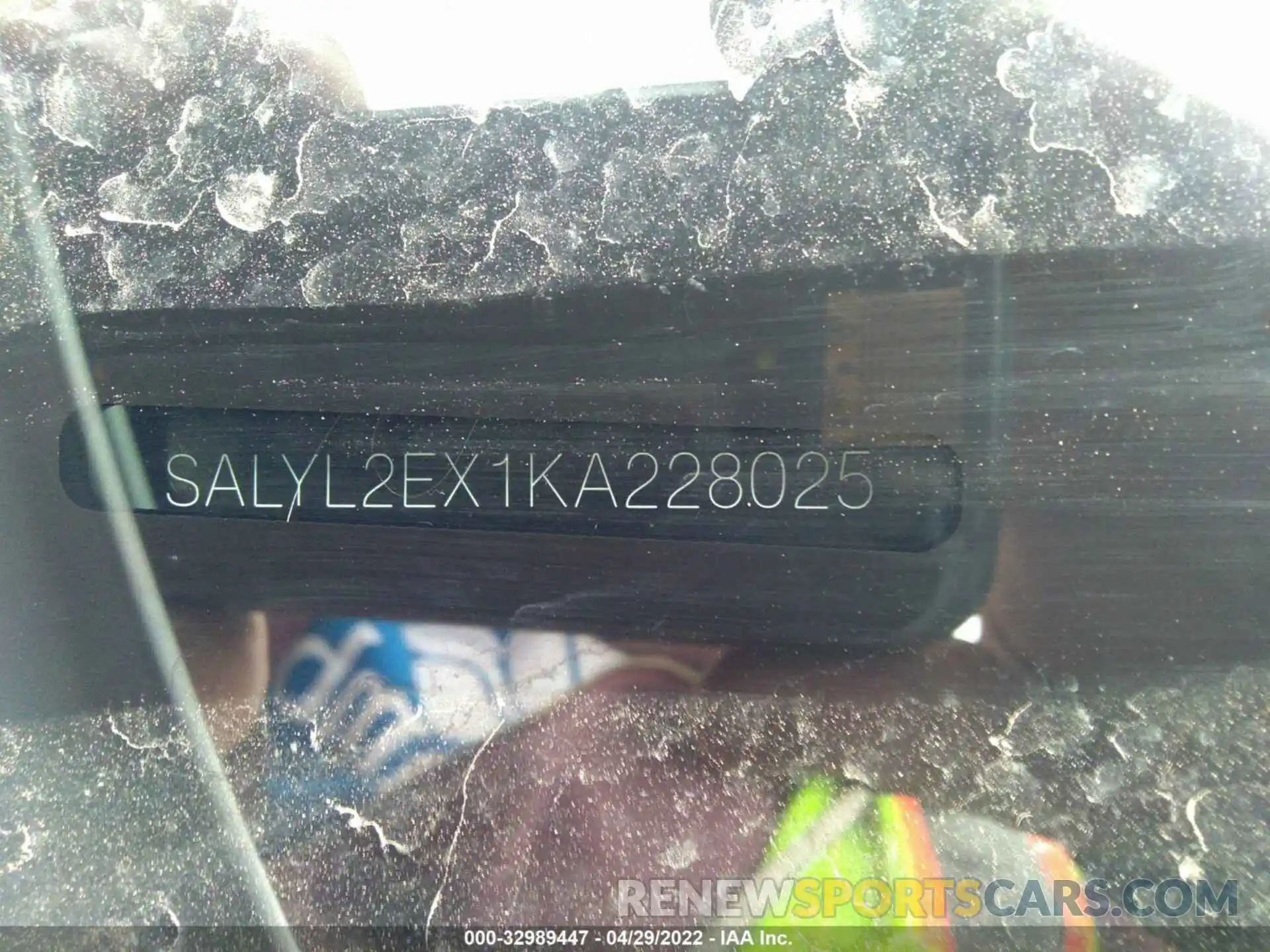 9 Photograph of a damaged car SALYL2EX1KA228025 LAND ROVER RANGE ROVER VELAR 2019