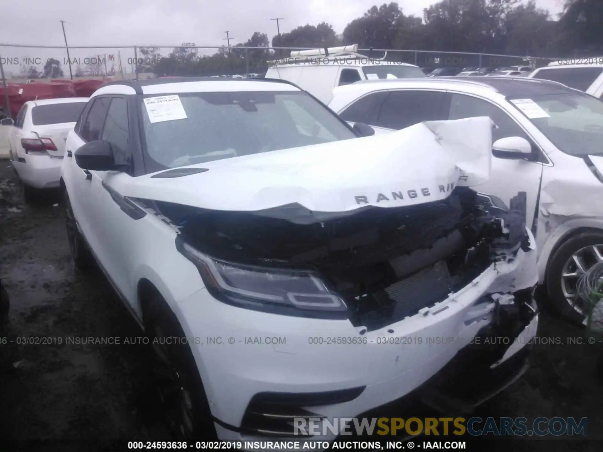 1 Photograph of a damaged car SALYL2EX1KA780432 LAND ROVER RANGE ROVER VELAR 2019
