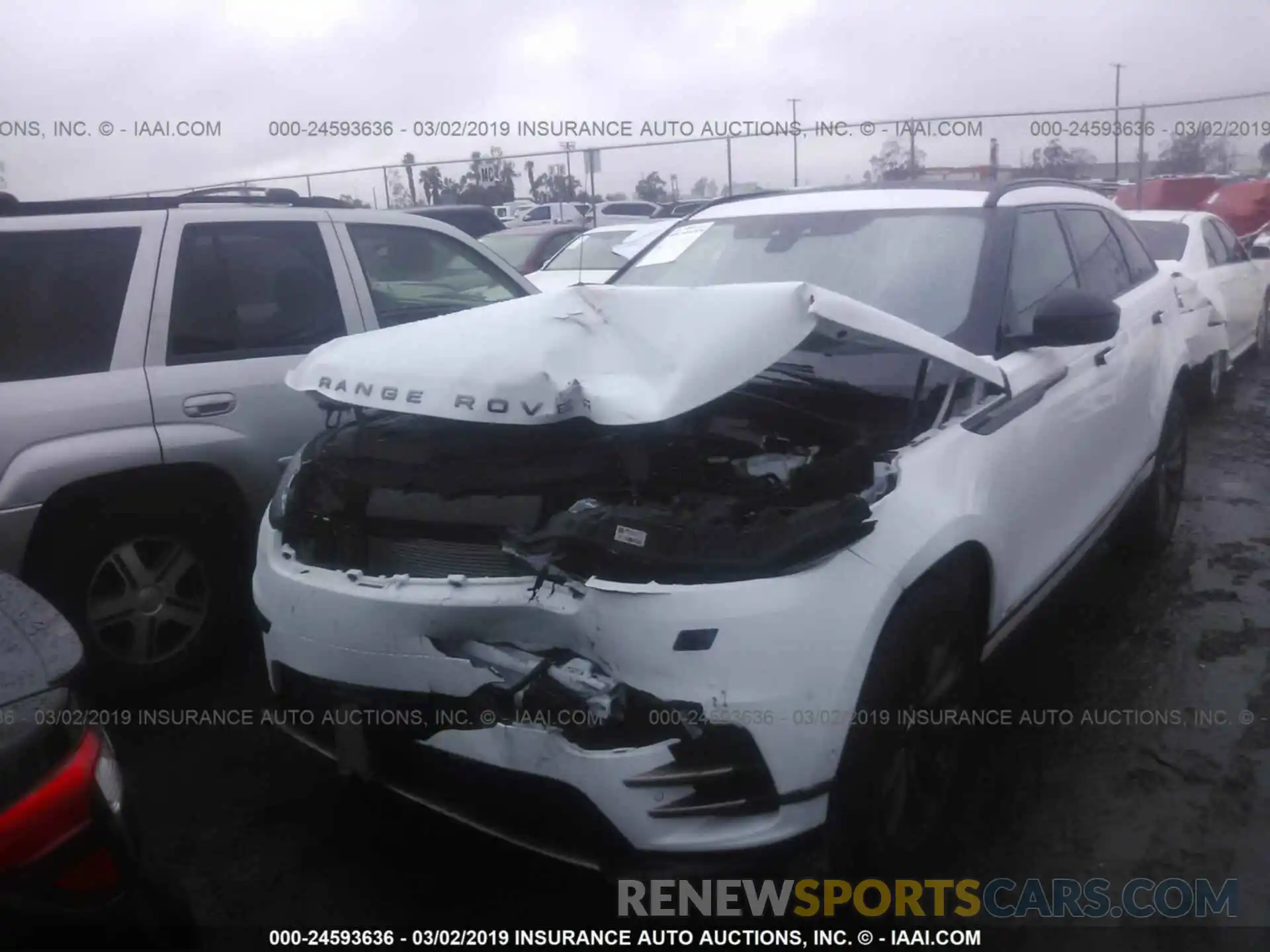 2 Photograph of a damaged car SALYL2EX1KA780432 LAND ROVER RANGE ROVER VELAR 2019
