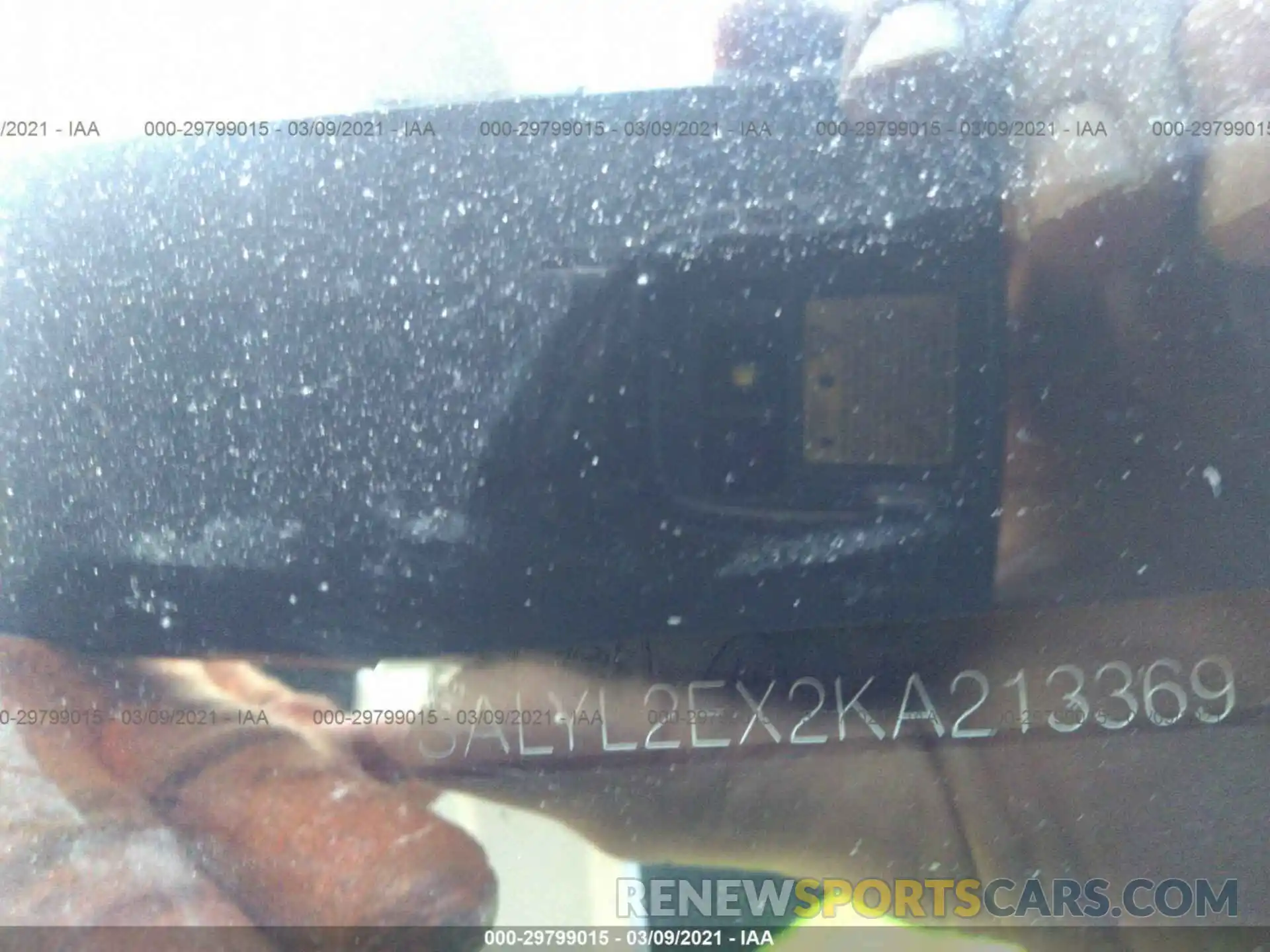 9 Photograph of a damaged car SALYL2EX2KA213369 LAND ROVER RANGE ROVER VELAR 2019