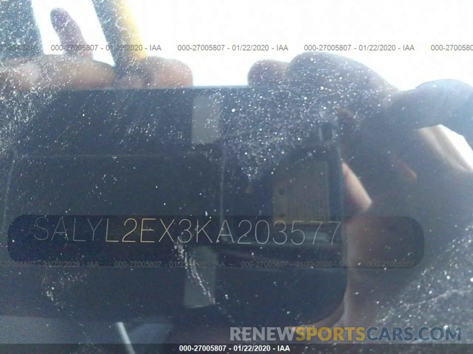 9 Photograph of a damaged car SALYL2EX3KA203577 LAND ROVER RANGE ROVER VELAR 2019