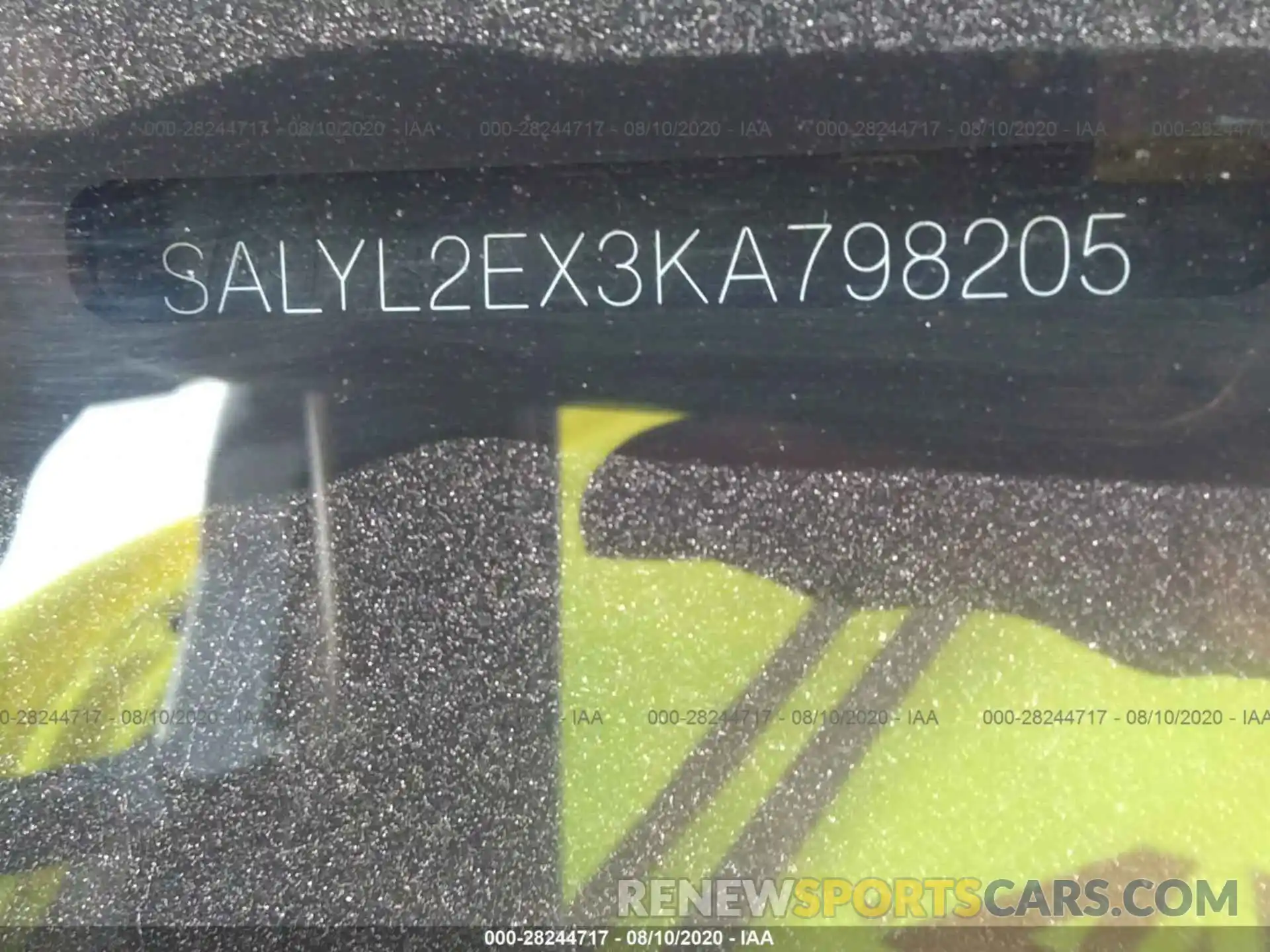 9 Photograph of a damaged car SALYL2EX3KA798205 LAND ROVER RANGE ROVER VELAR 2019