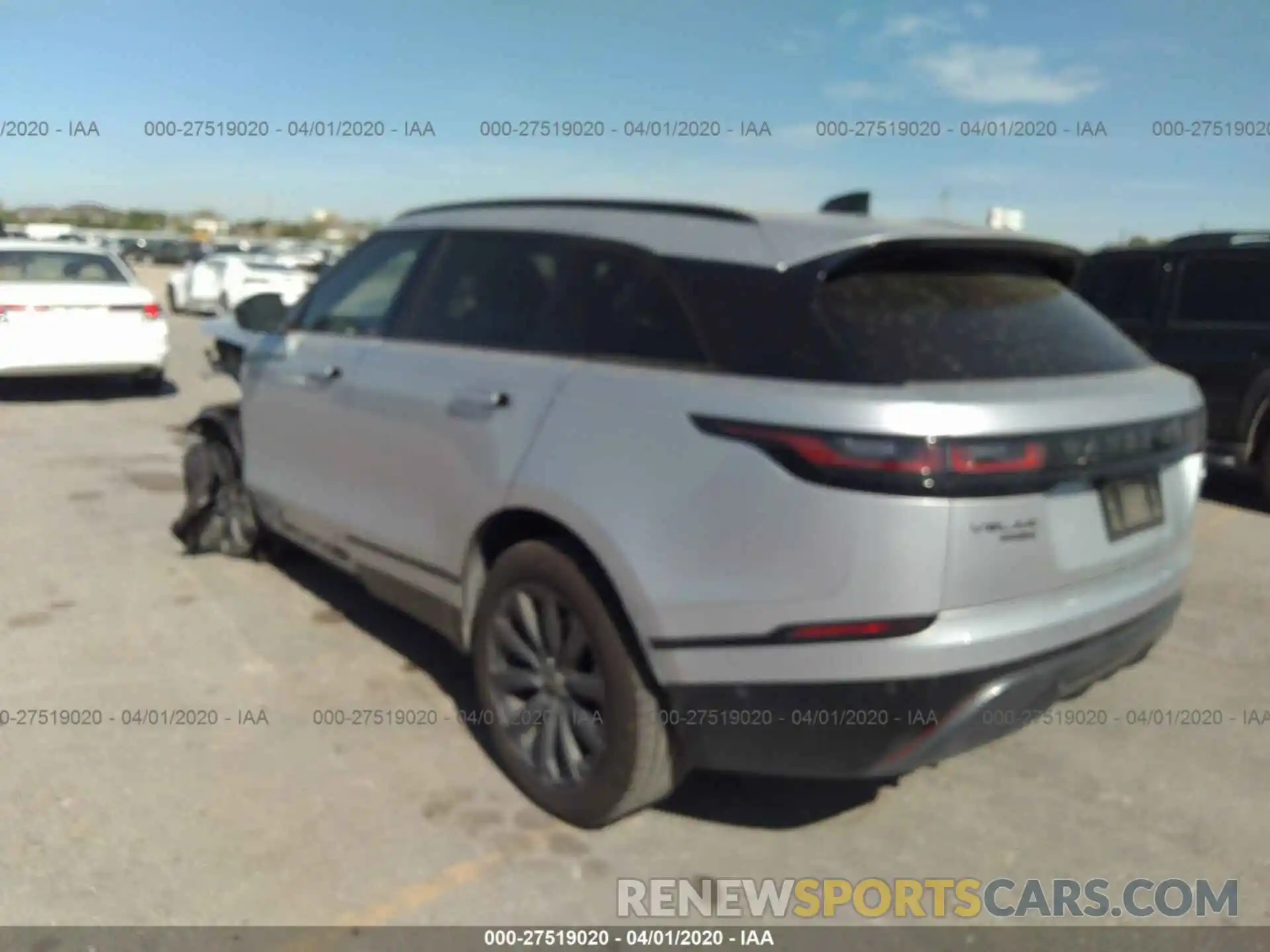 3 Photograph of a damaged car SALYL2EX4KA779677 LAND ROVER RANGE ROVER VELAR 2019