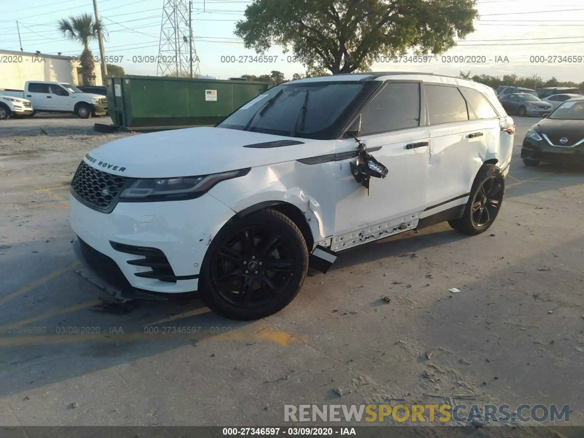 2 Photograph of a damaged car SALYL2EX5KA796214 LAND ROVER RANGE ROVER VELAR 2019