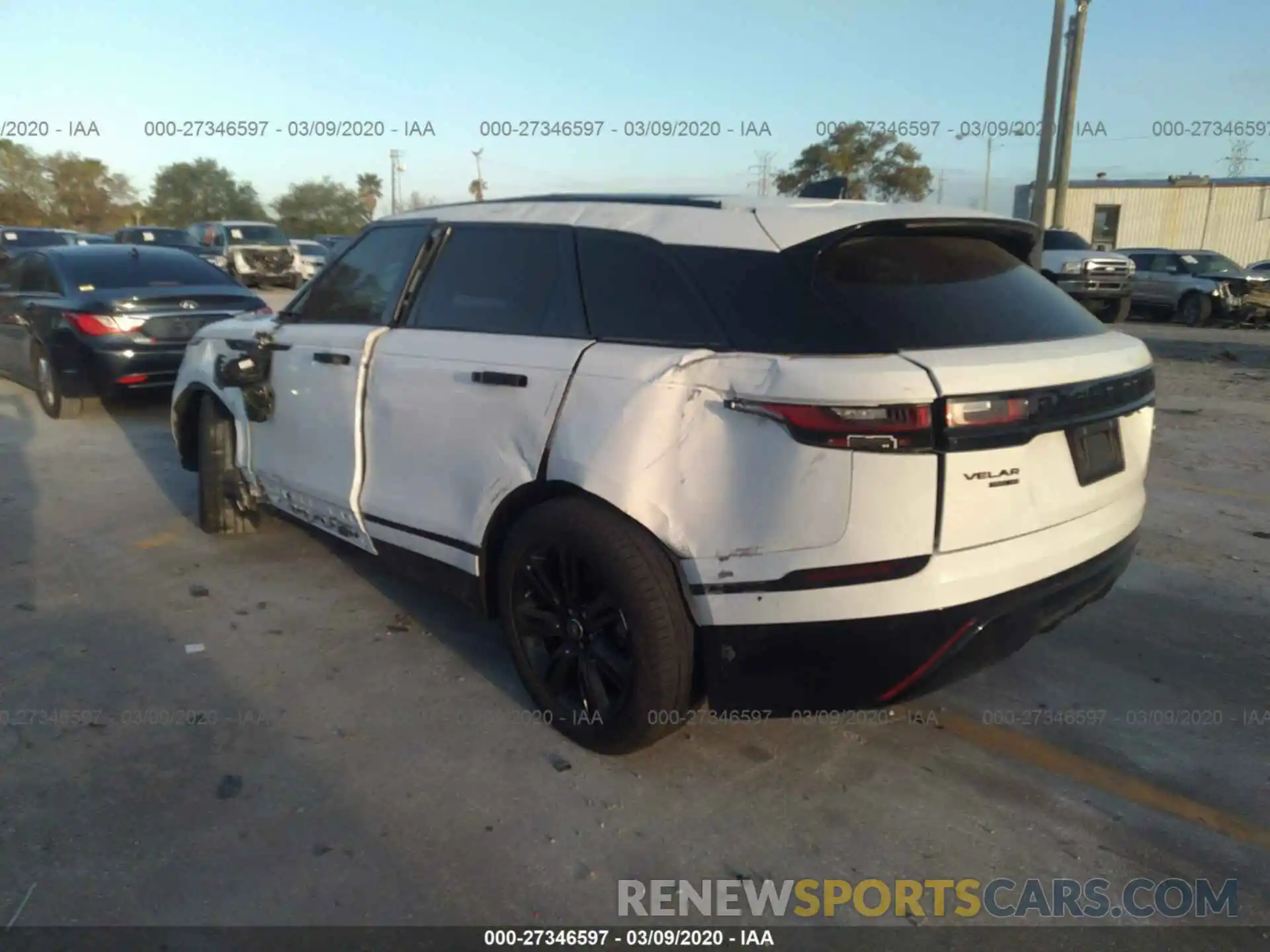 3 Photograph of a damaged car SALYL2EX5KA796214 LAND ROVER RANGE ROVER VELAR 2019