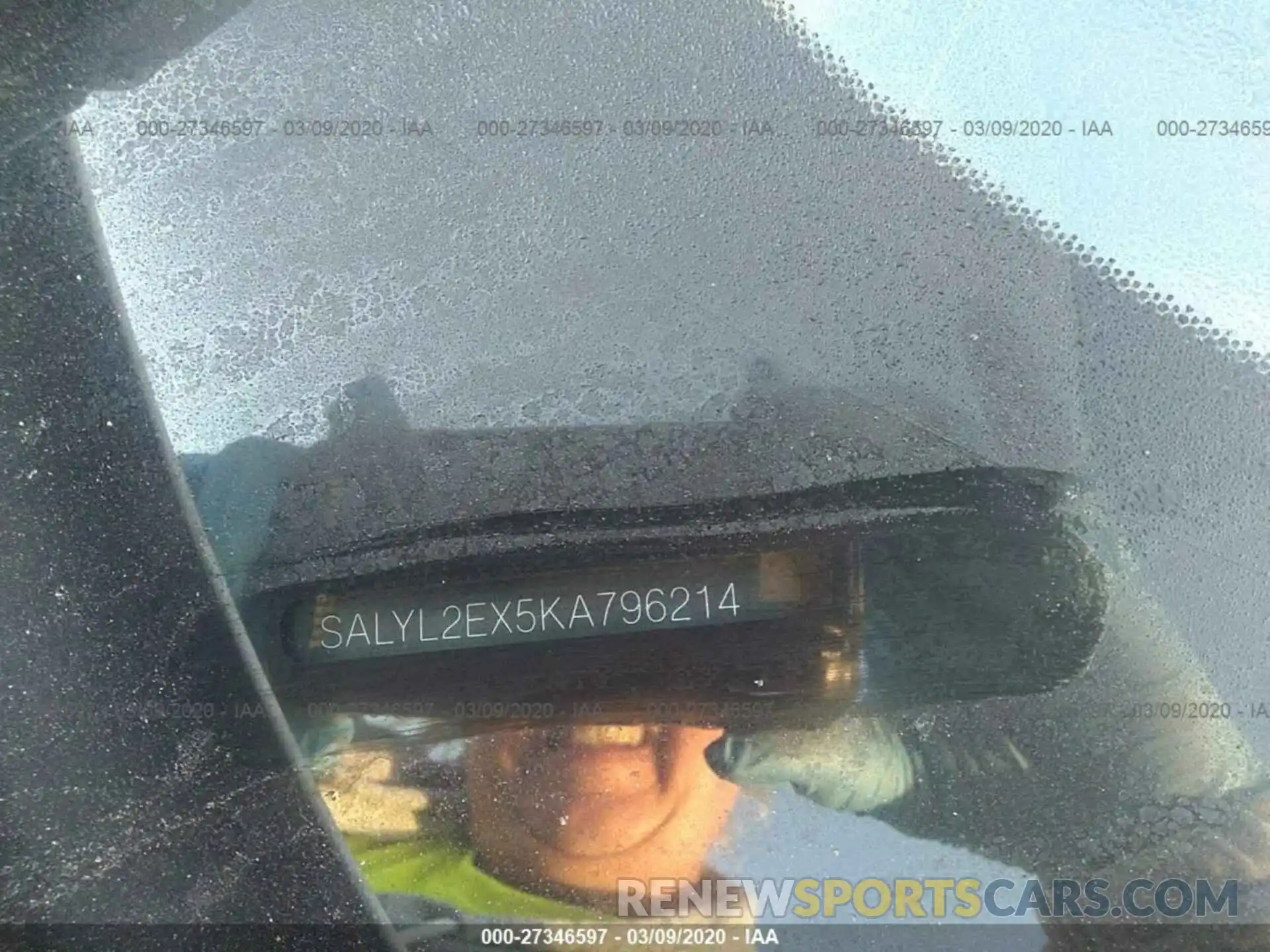 9 Photograph of a damaged car SALYL2EX5KA796214 LAND ROVER RANGE ROVER VELAR 2019