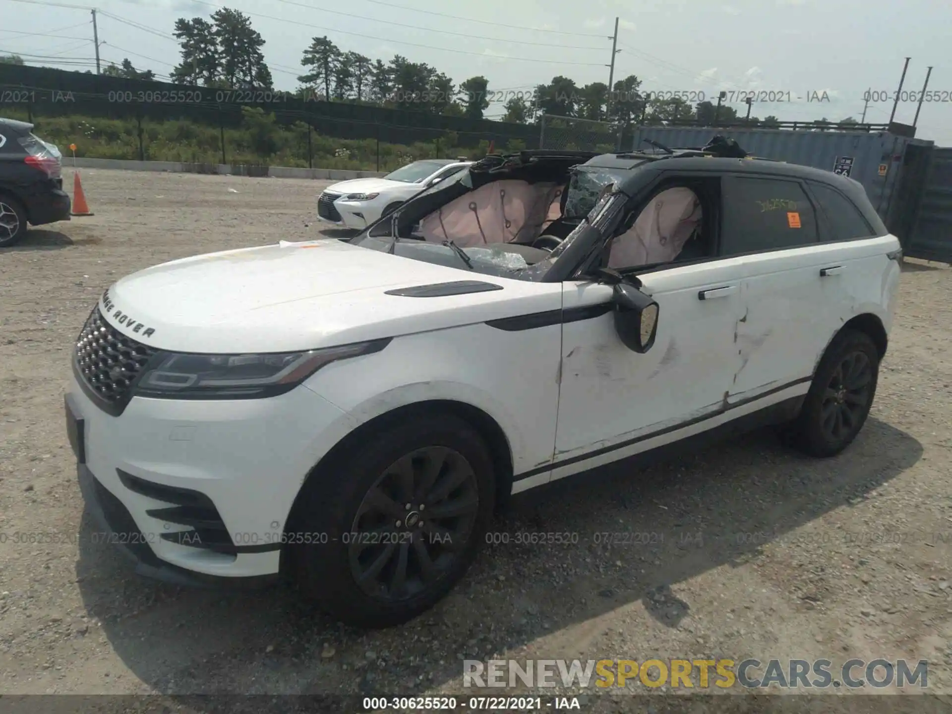 2 Фотография поврежденного автомобиля SALYL2EX6KA783665 LAND ROVER RANGE ROVER VELAR 2019