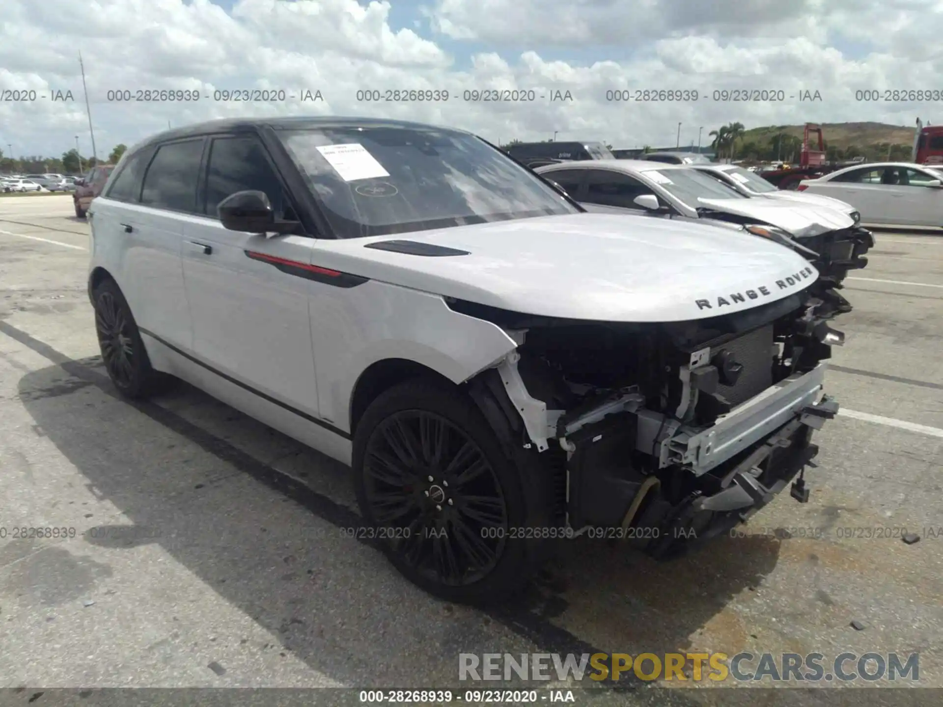 1 Photograph of a damaged car SALYL2EXXKA216455 LAND ROVER RANGE ROVER VELAR 2019