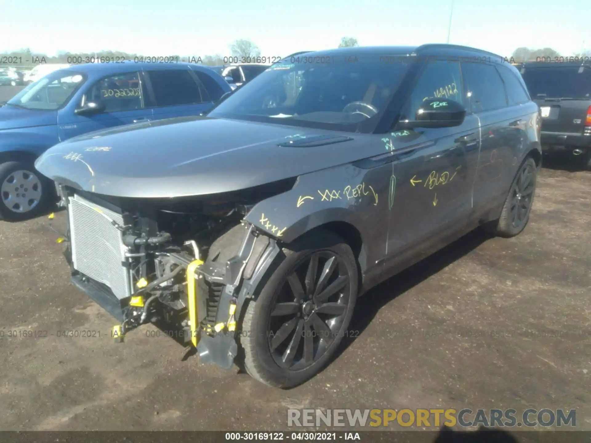 2 Photograph of a damaged car SALYL2FV6KA234271 LAND ROVER RANGE ROVER VELAR 2019