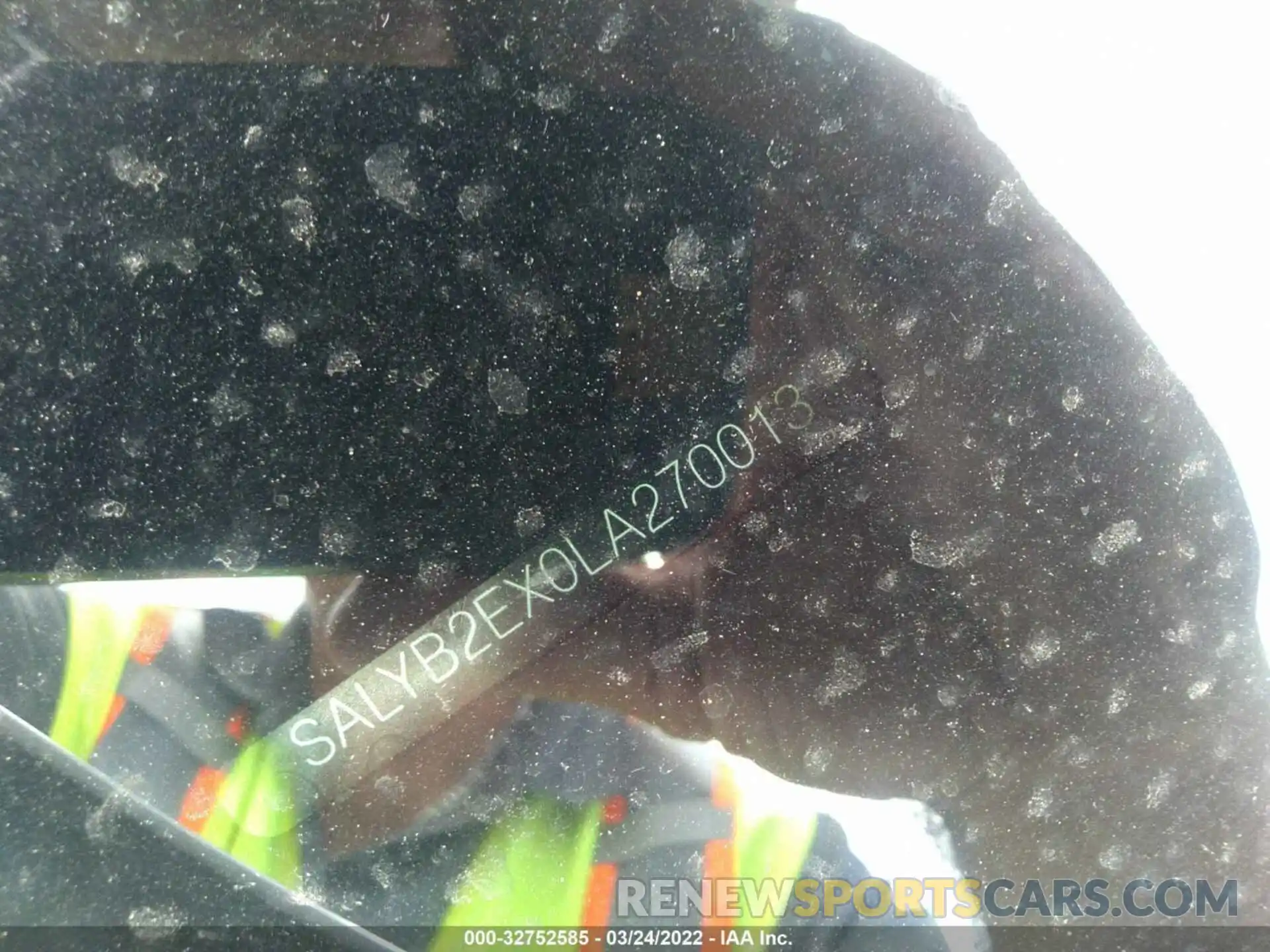 9 Photograph of a damaged car SALYB2EX0LA270013 LAND ROVER RANGE ROVER VELAR 2020