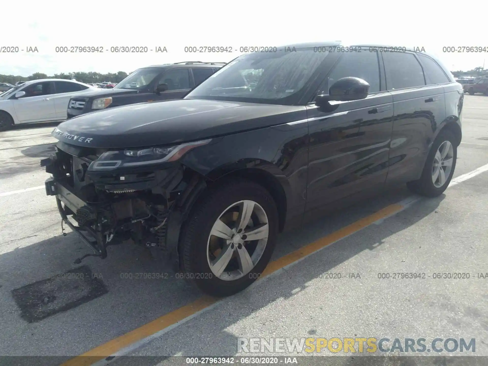 2 Photograph of a damaged car SALYB2EX3LA247972 LAND ROVER RANGE ROVER VELAR 2020