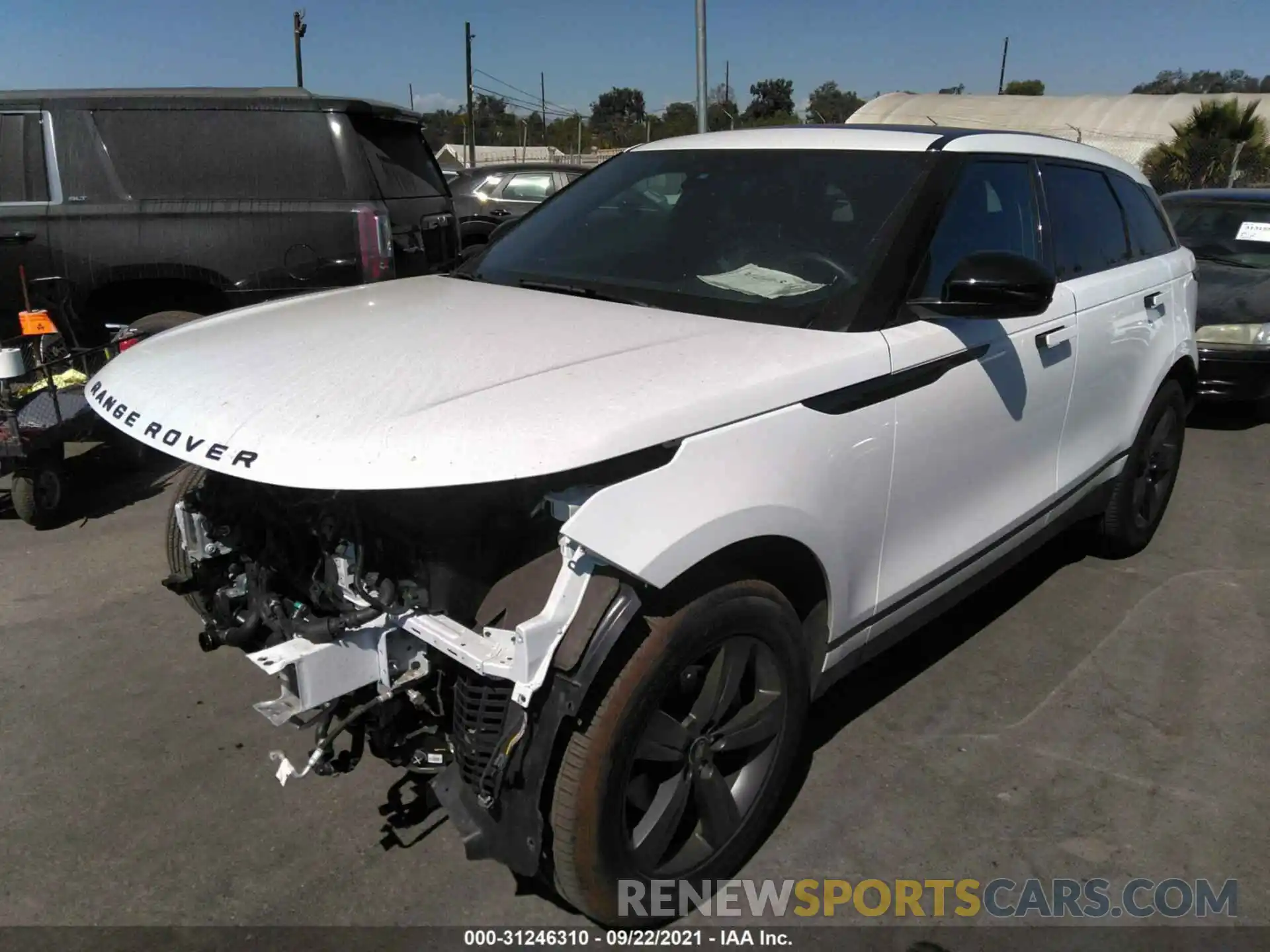 2 Photograph of a damaged car SALYB2EX3LA274119 LAND ROVER RANGE ROVER VELAR 2020