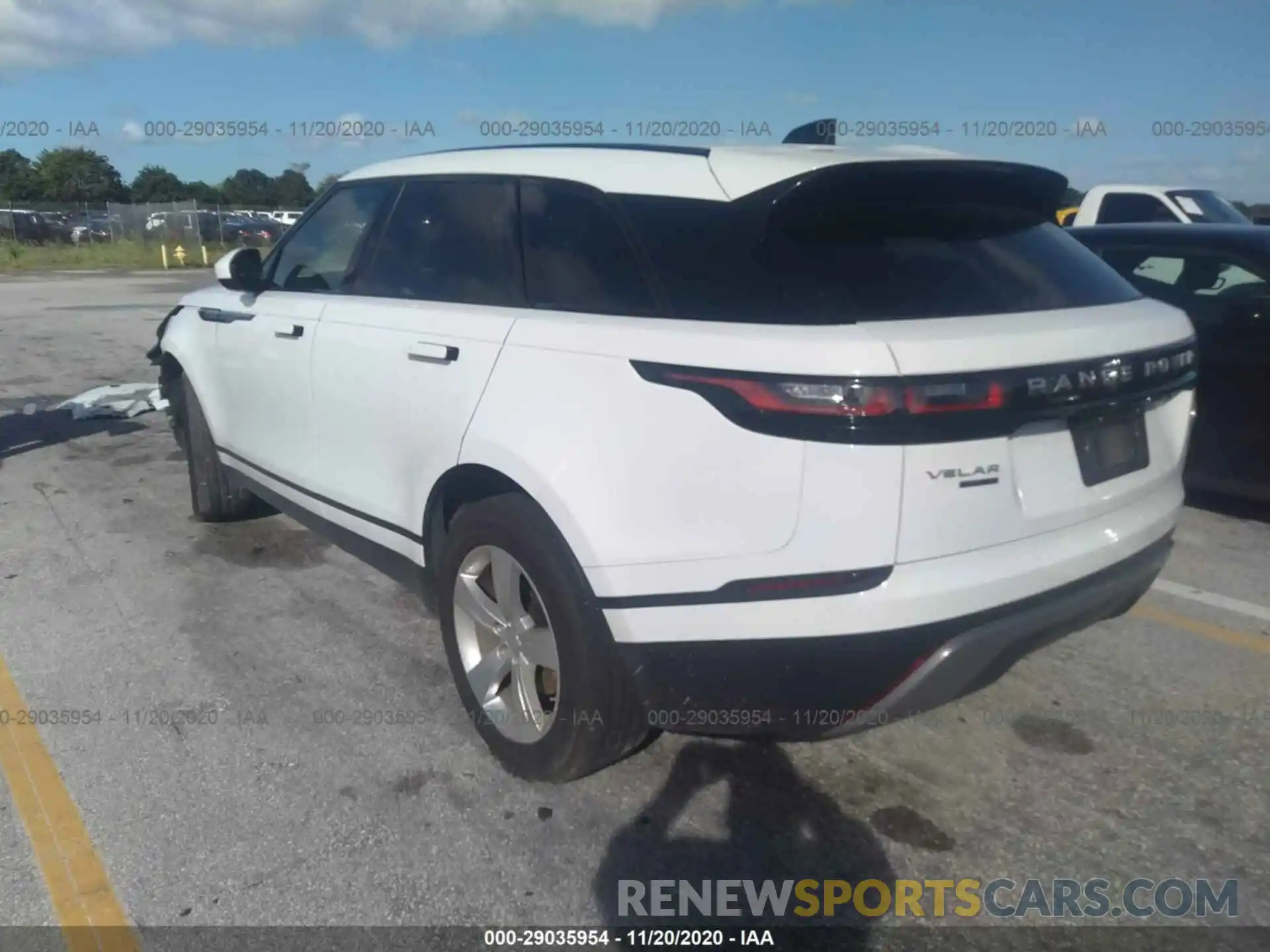 3 Photograph of a damaged car SALYB2EX5LA254468 LAND ROVER RANGE ROVER VELAR 2020