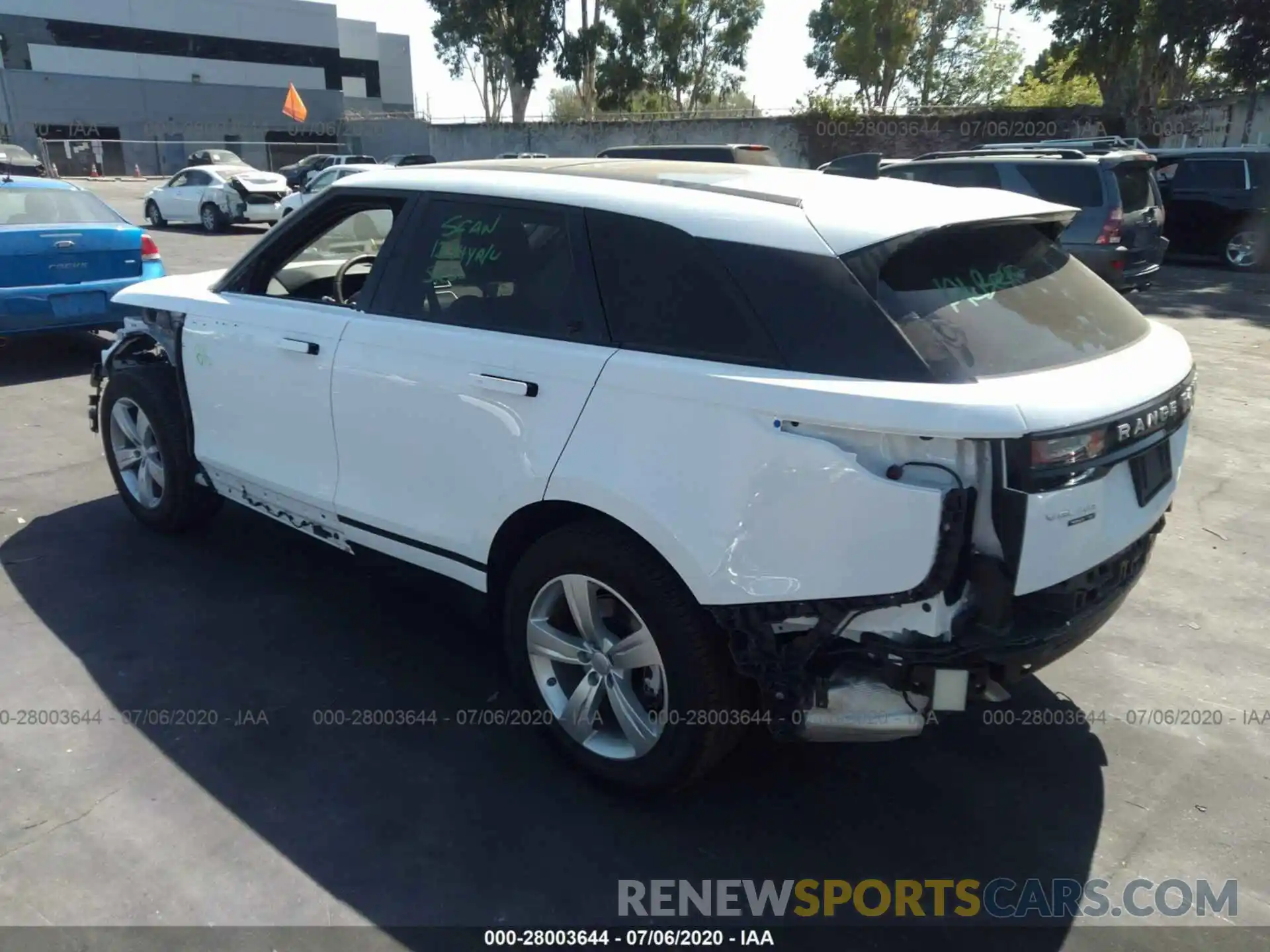 3 Photograph of a damaged car SALYB2EX5LA265731 LAND ROVER RANGE ROVER VELAR 2020