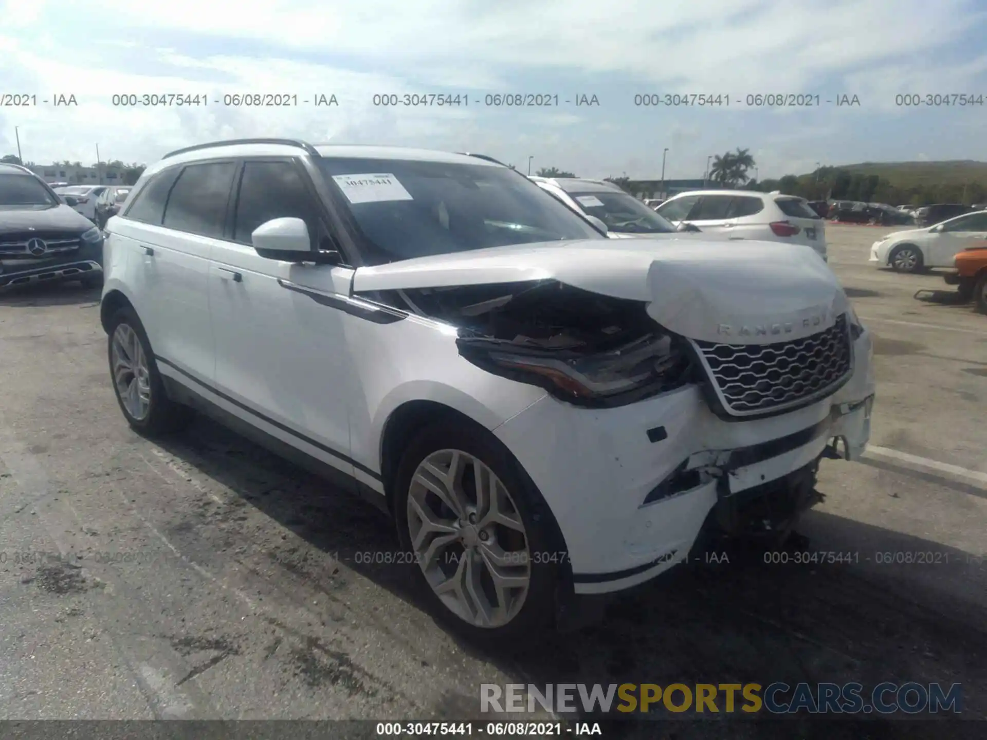 1 Photograph of a damaged car SALYB2EX5LA286496 LAND ROVER RANGE ROVER VELAR 2020