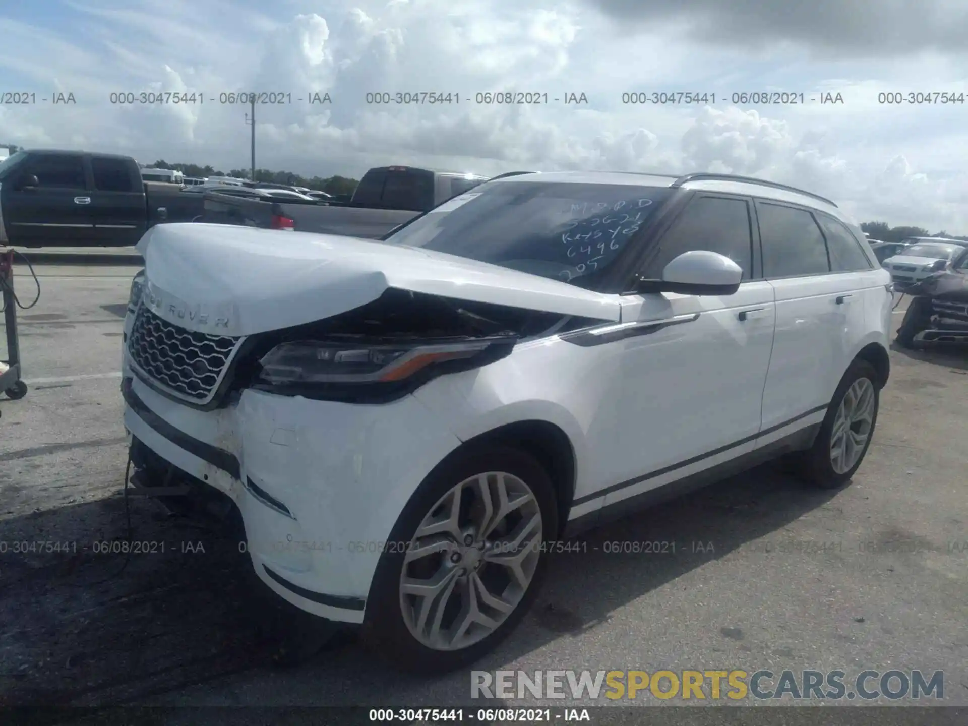 2 Photograph of a damaged car SALYB2EX5LA286496 LAND ROVER RANGE ROVER VELAR 2020