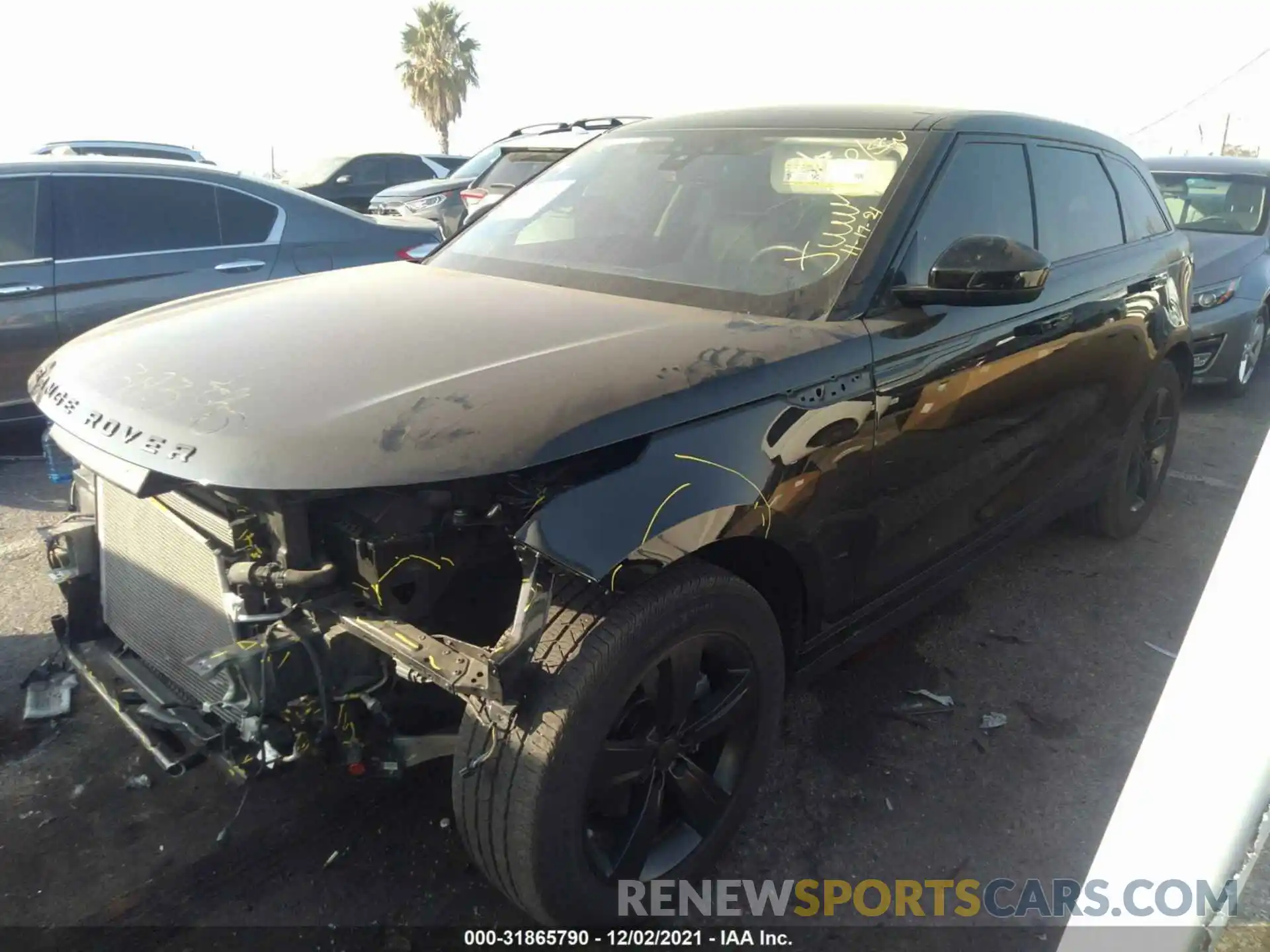 2 Photograph of a damaged car SALYB2EX6LA252843 LAND ROVER RANGE ROVER VELAR 2020