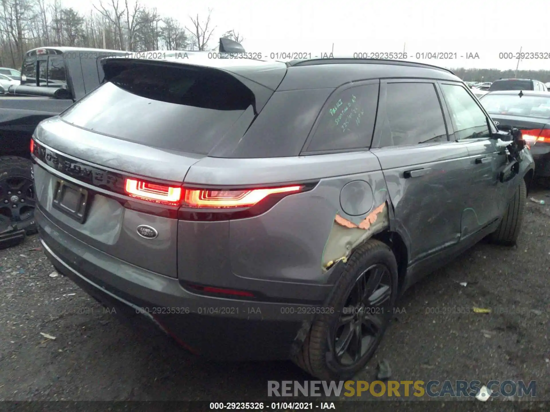 4 Photograph of a damaged car SALYB2EX6LA277550 LAND ROVER RANGE ROVER VELAR 2020