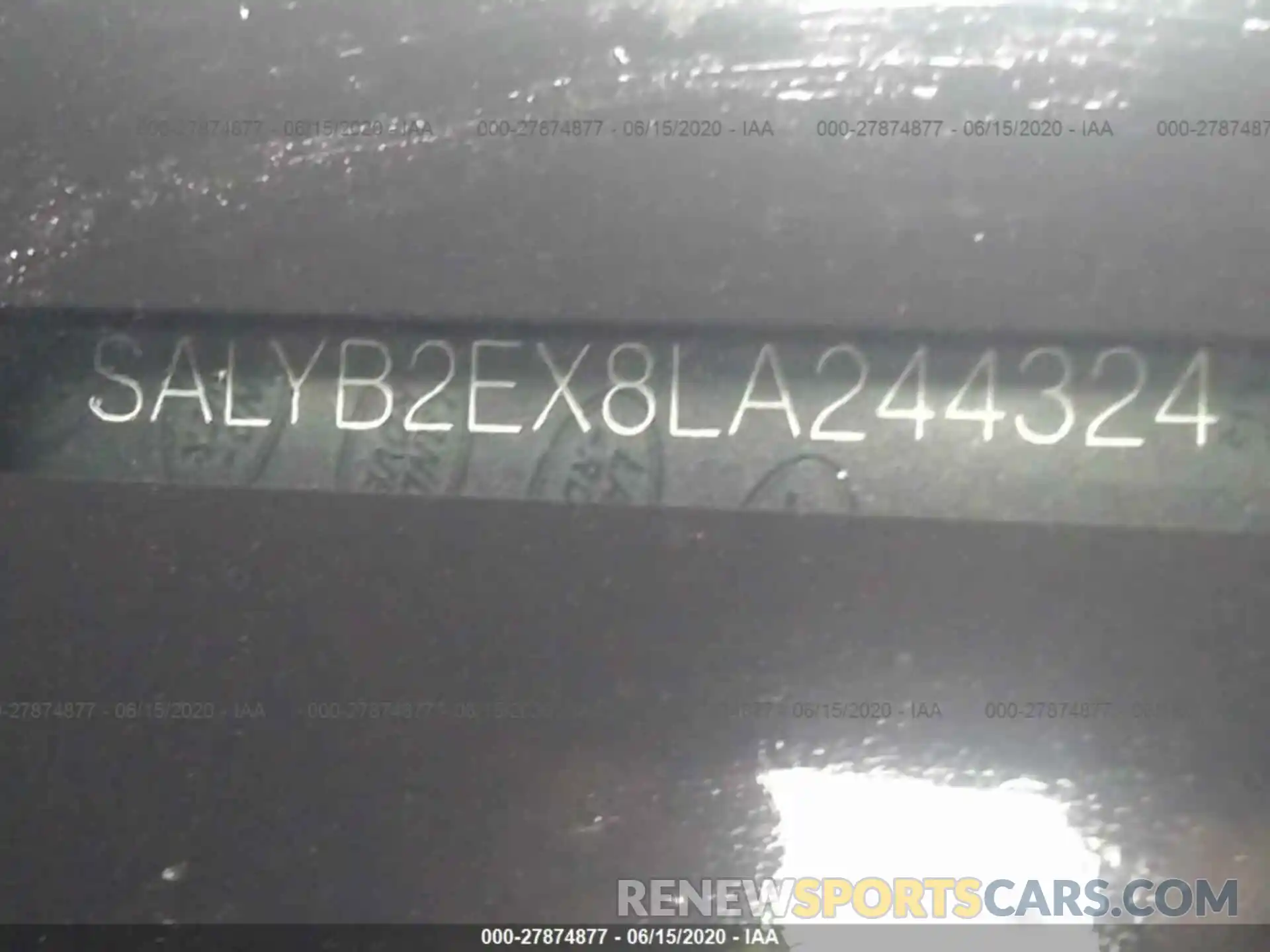 9 Photograph of a damaged car SALYB2EX8LA244324 LAND ROVER RANGE ROVER VELAR 2020