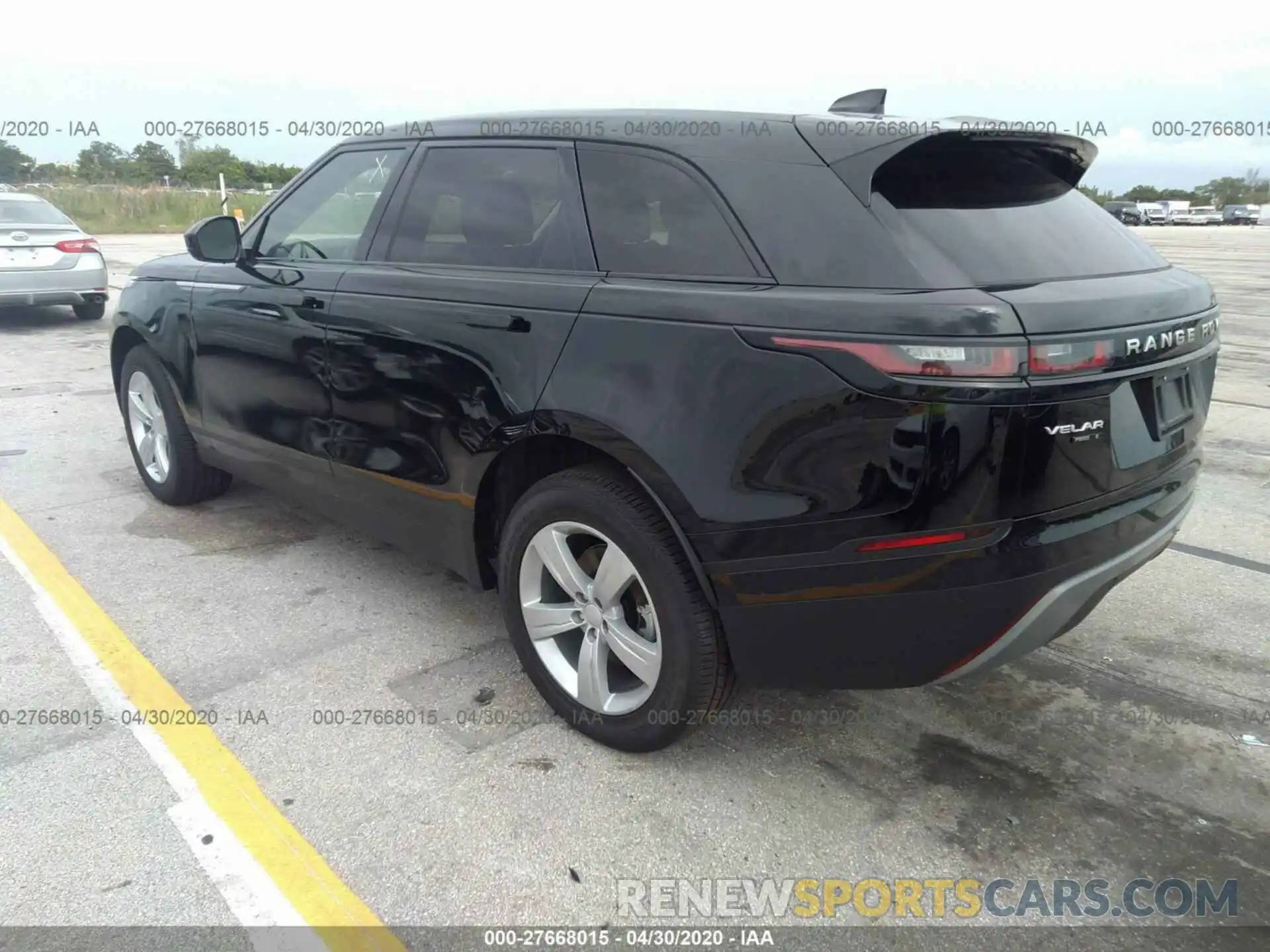 3 Photograph of a damaged car SALYB2EX8LA254691 LAND ROVER RANGE ROVER VELAR 2020