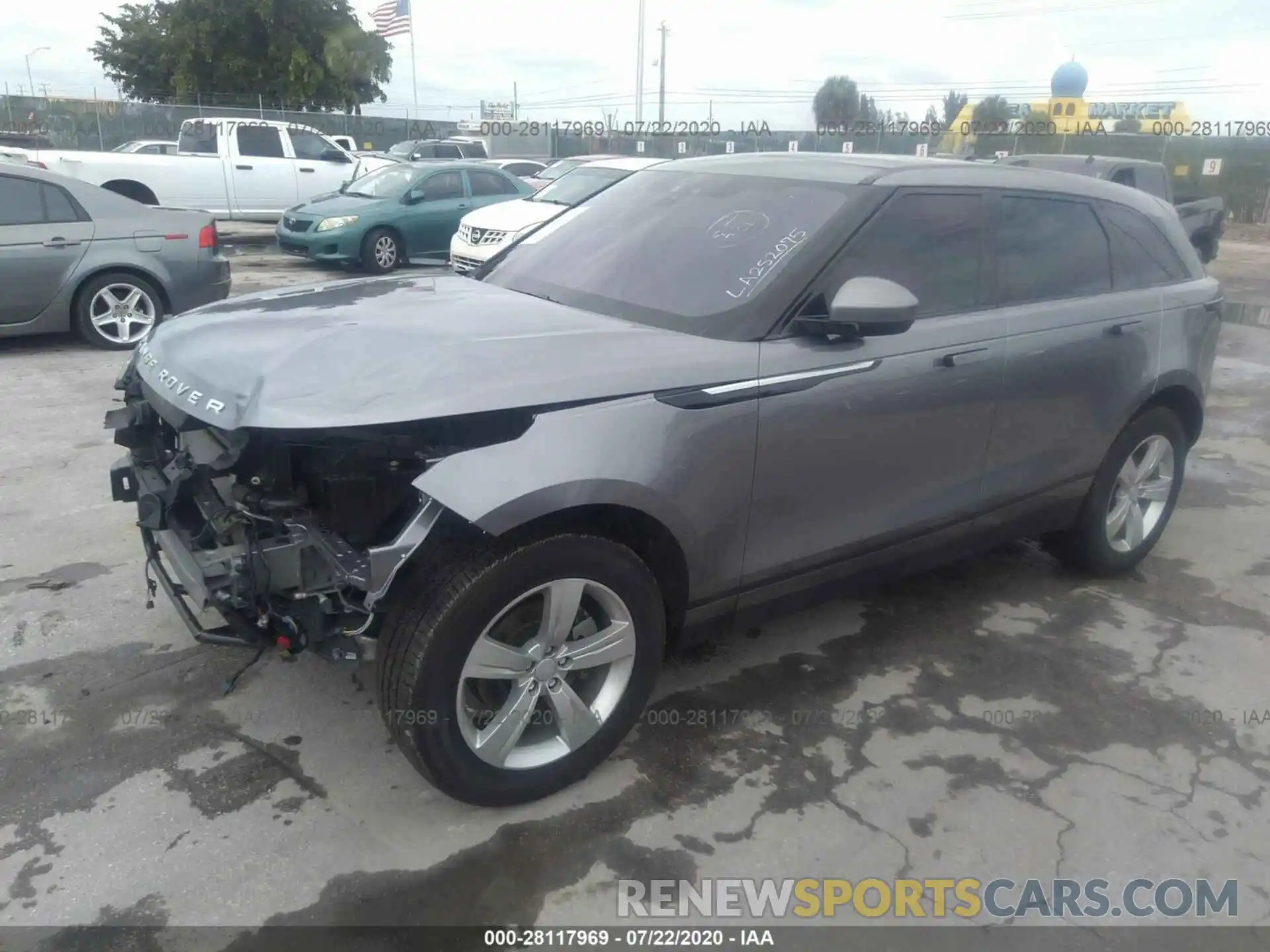 2 Photograph of a damaged car SALYB2EX9LA252075 LAND ROVER RANGE ROVER VELAR 2020