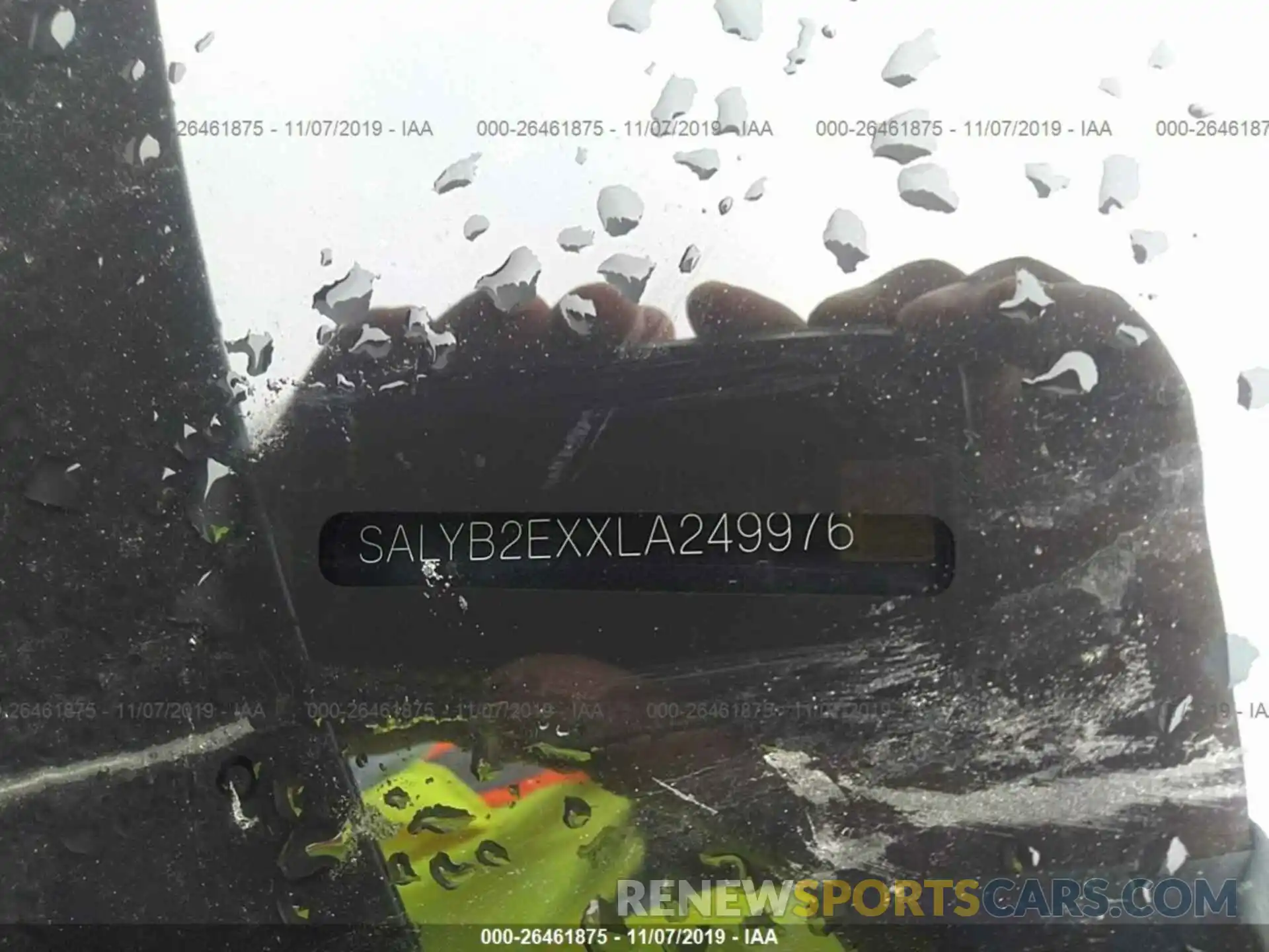 9 Photograph of a damaged car SALYB2EXXLA249976 LAND ROVER RANGE ROVER VELAR 2020