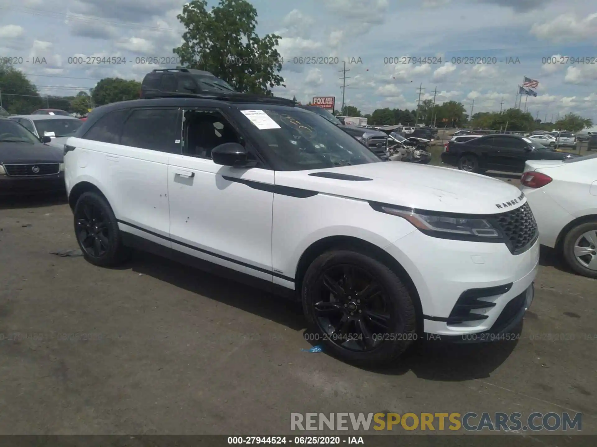 1 Photograph of a damaged car SALYK2EX0LA273882 LAND ROVER RANGE ROVER VELAR 2020