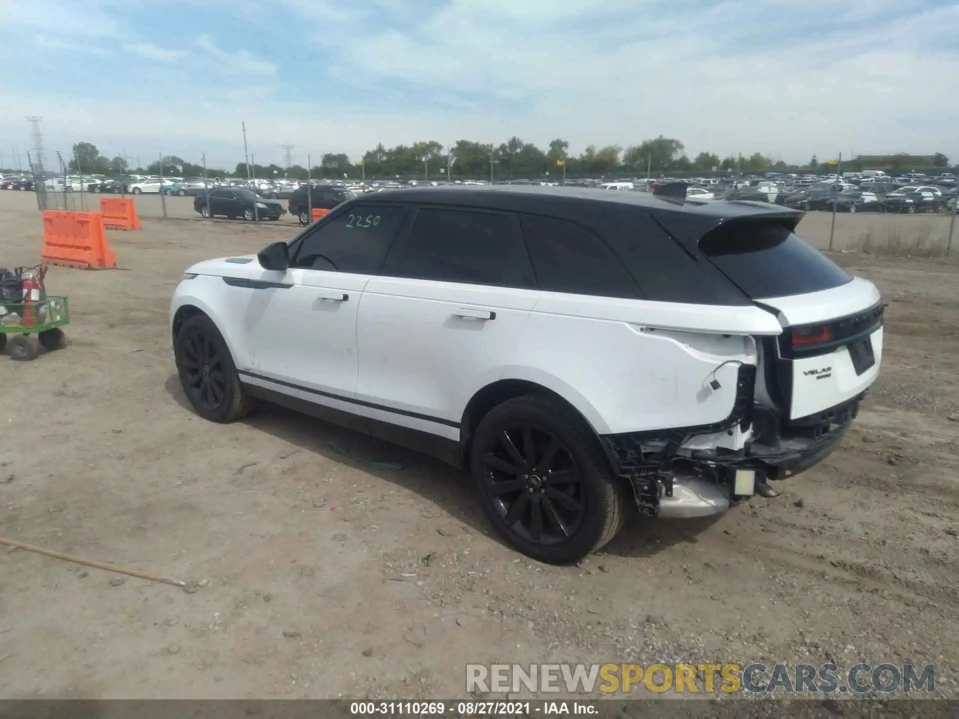 3 Фотография поврежденного автомобиля SALYK2EX2LA238051 LAND ROVER RANGE ROVER VELAR 2020