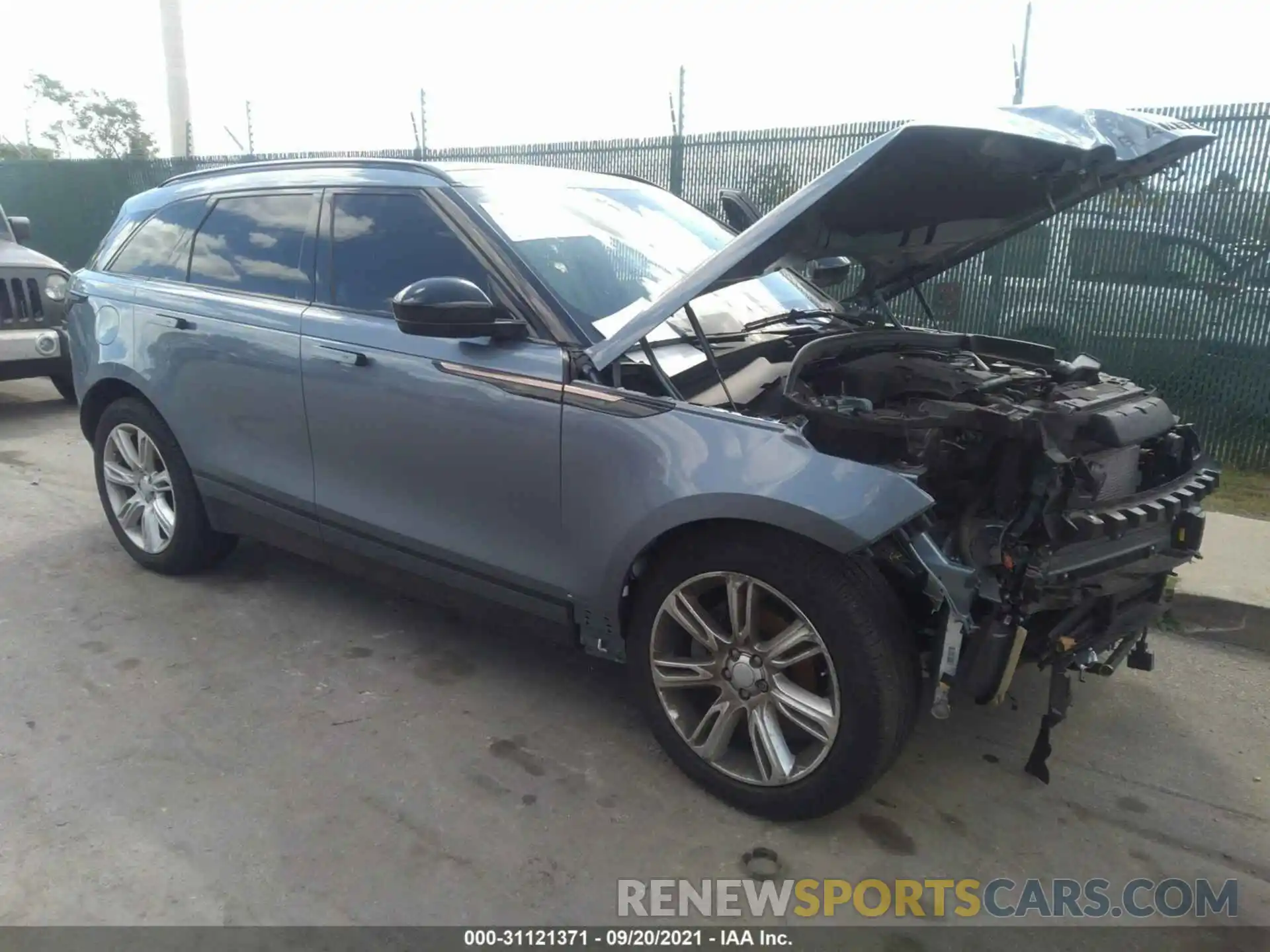 1 Photograph of a damaged car SALYK2EX2LA254976 LAND ROVER RANGE ROVER VELAR 2020