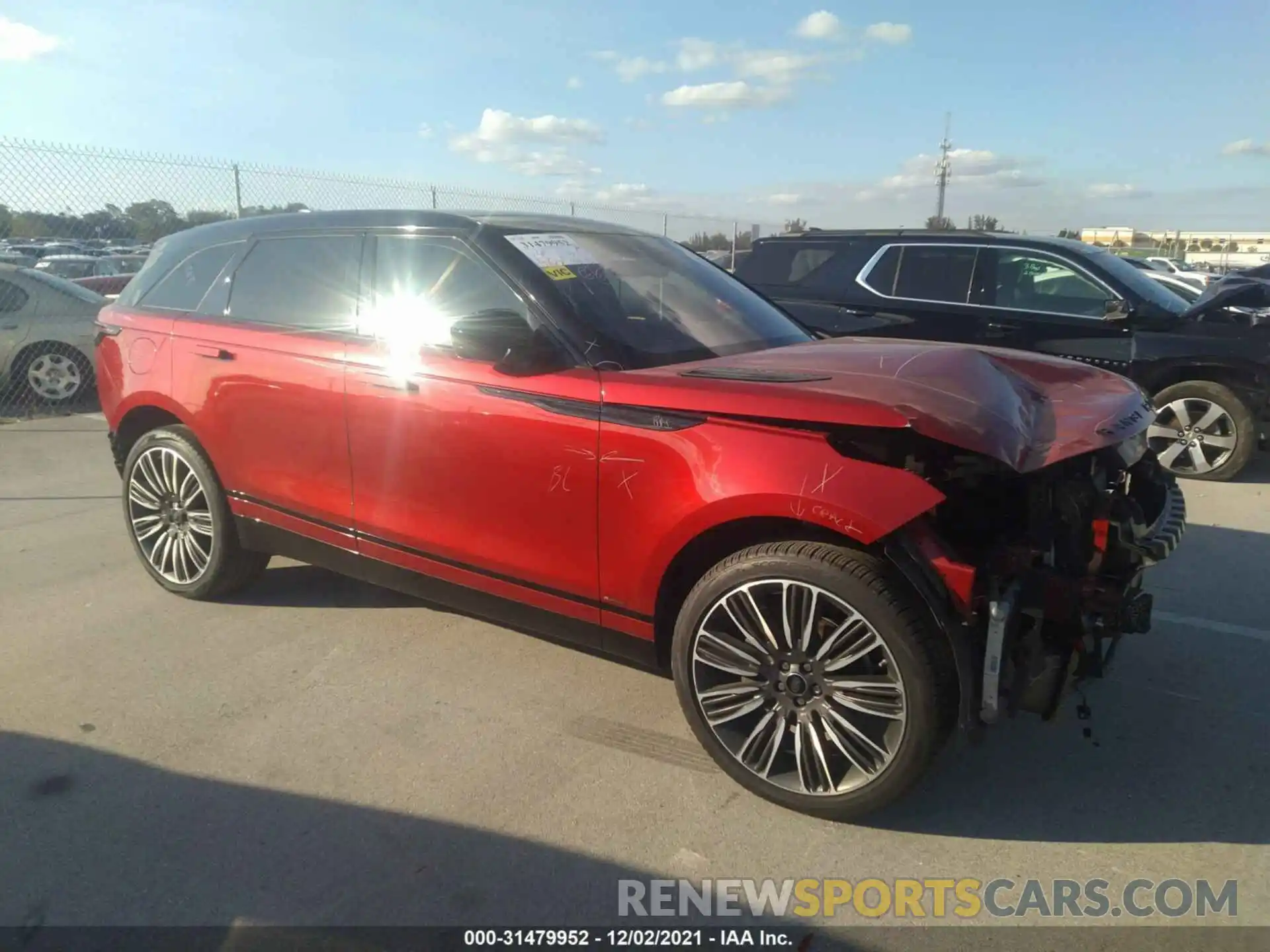 1 Фотография поврежденного автомобиля SALYK2EX5LA243518 LAND ROVER RANGE ROVER VELAR 2020