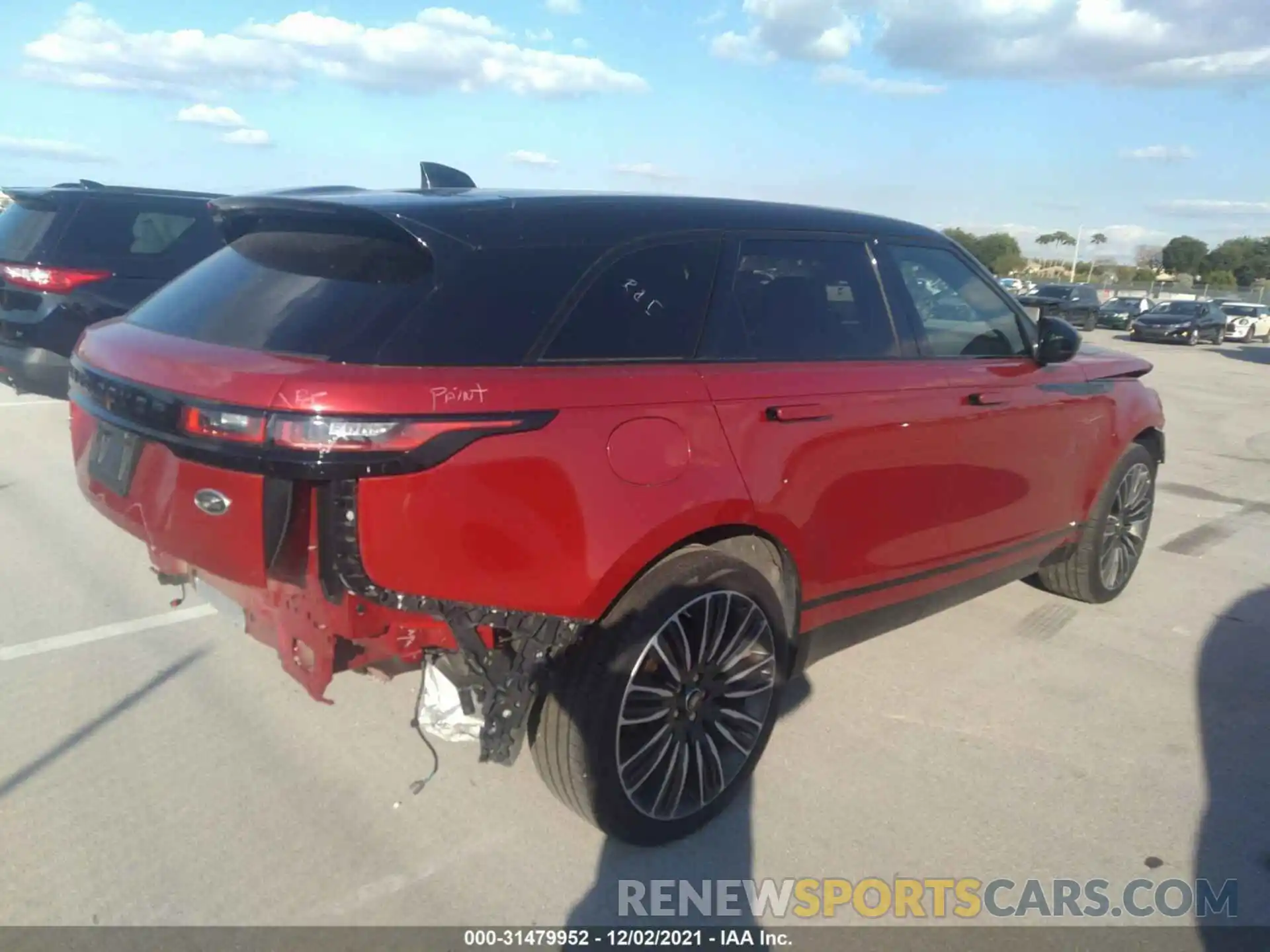 4 Photograph of a damaged car SALYK2EX5LA243518 LAND ROVER RANGE ROVER VELAR 2020