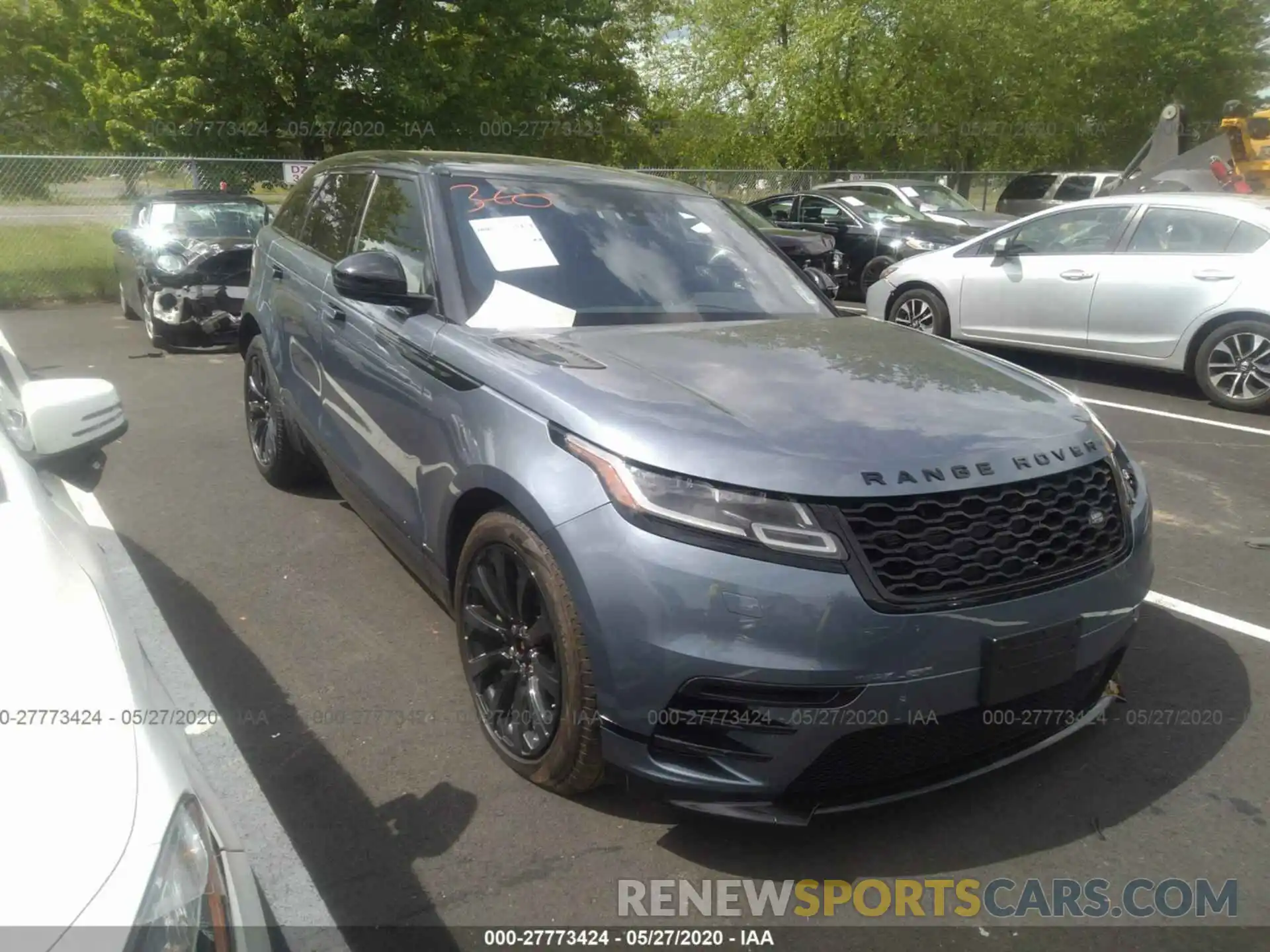 1 Фотография поврежденного автомобиля SALYK2EX7LA239678 LAND ROVER RANGE ROVER VELAR 2020