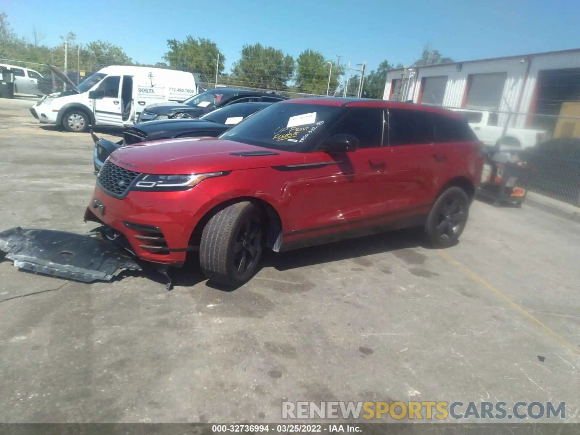 2 Фотография поврежденного автомобиля SALYK2EXXLA253445 LAND ROVER RANGE ROVER VELAR 2020